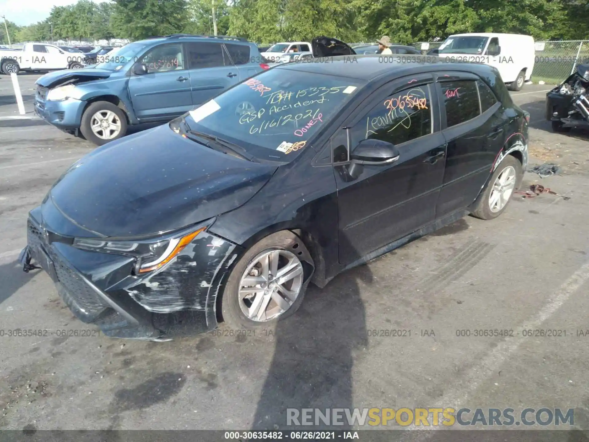 2 Photograph of a damaged car JTND4MBE8M3108534 TOYOTA COROLLA HATCHBACK 2021