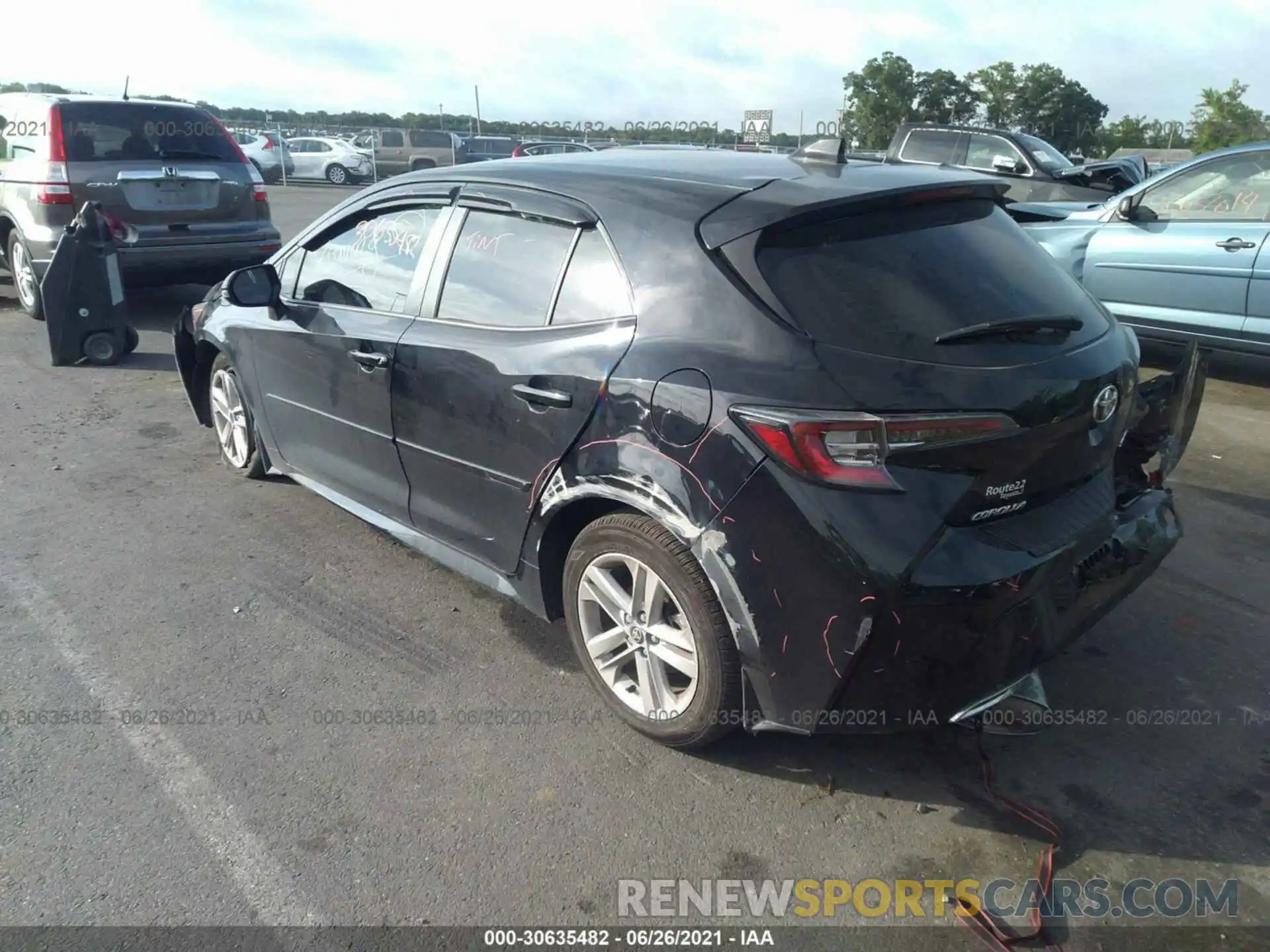 3 Photograph of a damaged car JTND4MBE8M3108534 TOYOTA COROLLA HATCHBACK 2021