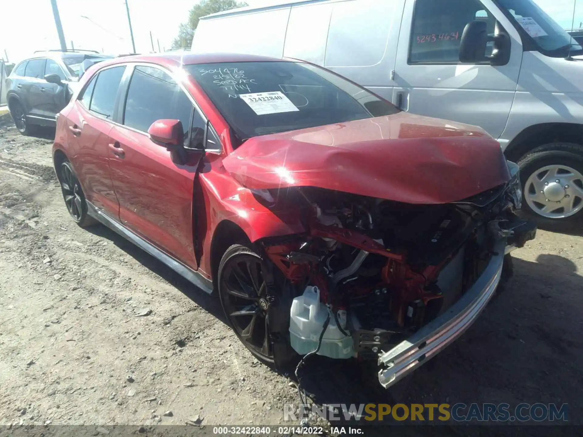 1 Photograph of a damaged car JTND4MBE8M3113944 TOYOTA COROLLA HATCHBACK 2021