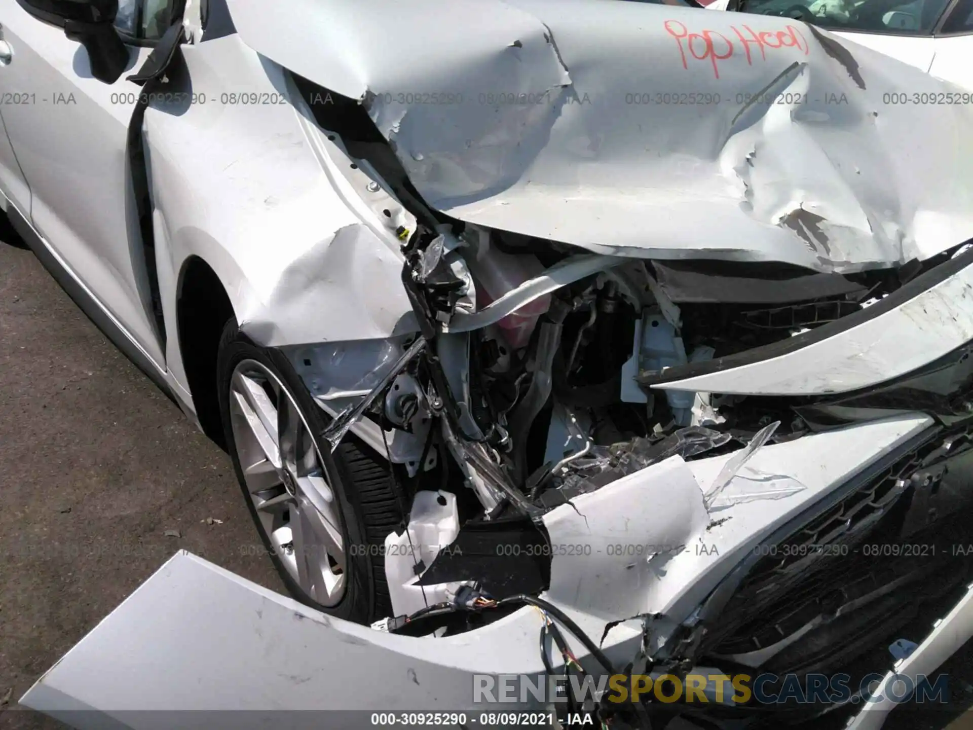 6 Photograph of a damaged car JTND4MBE8M3131408 TOYOTA COROLLA HATCHBACK 2021