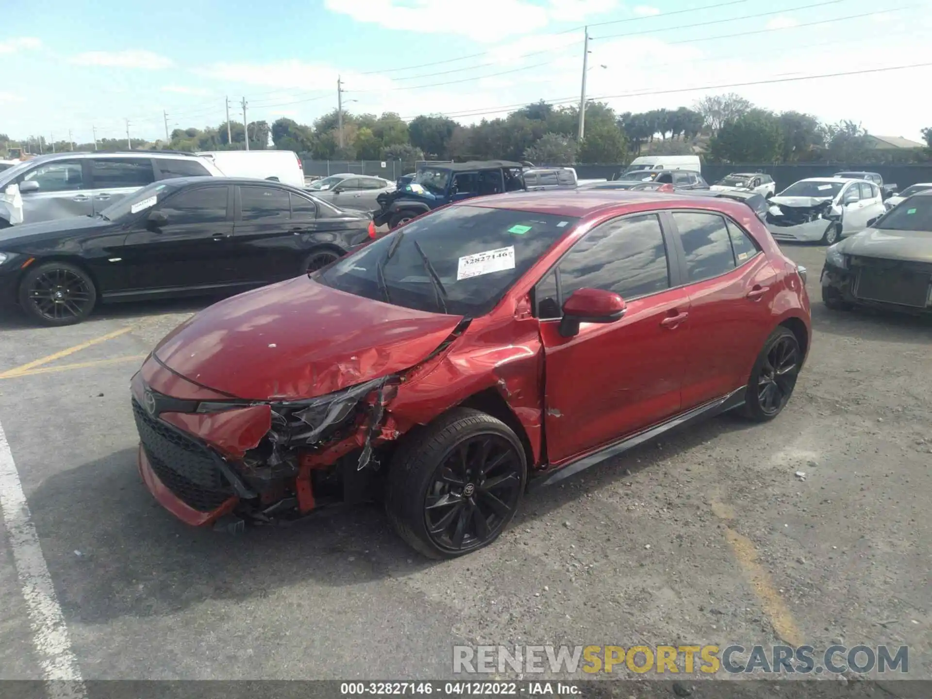 2 Photograph of a damaged car JTND4MBE9M3113287 TOYOTA COROLLA HATCHBACK 2021