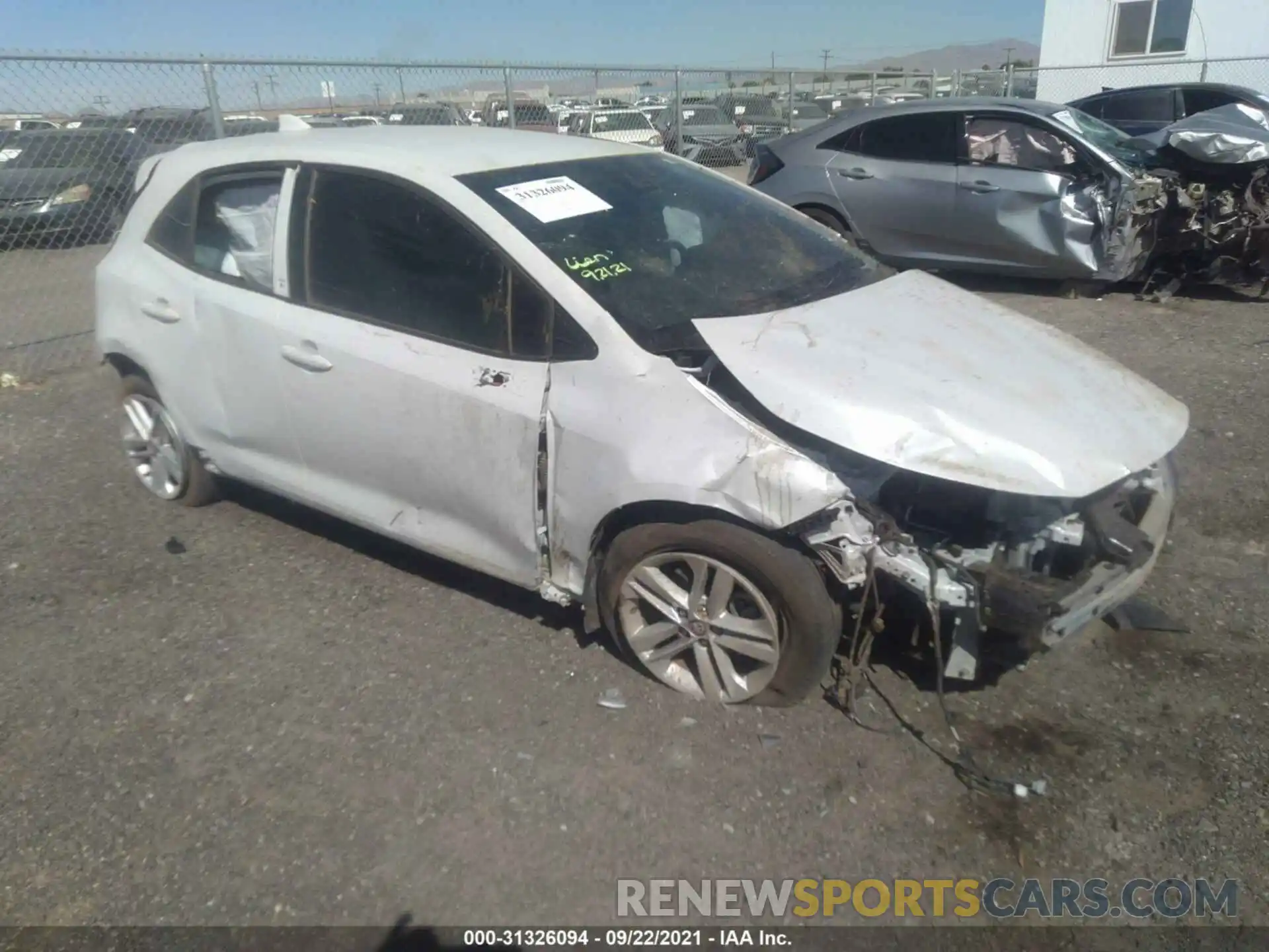 1 Photograph of a damaged car JTND4MBE9M3117176 TOYOTA COROLLA HATCHBACK 2021