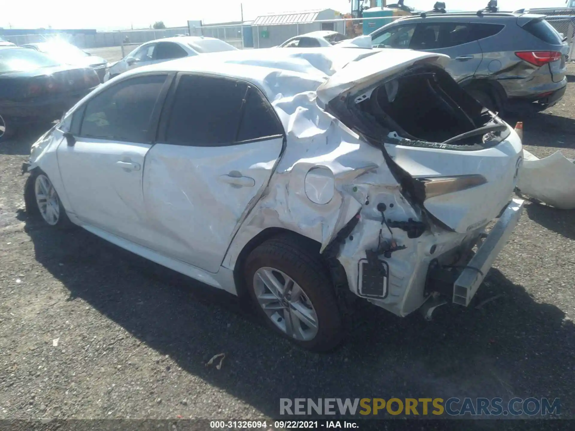 3 Photograph of a damaged car JTND4MBE9M3117176 TOYOTA COROLLA HATCHBACK 2021