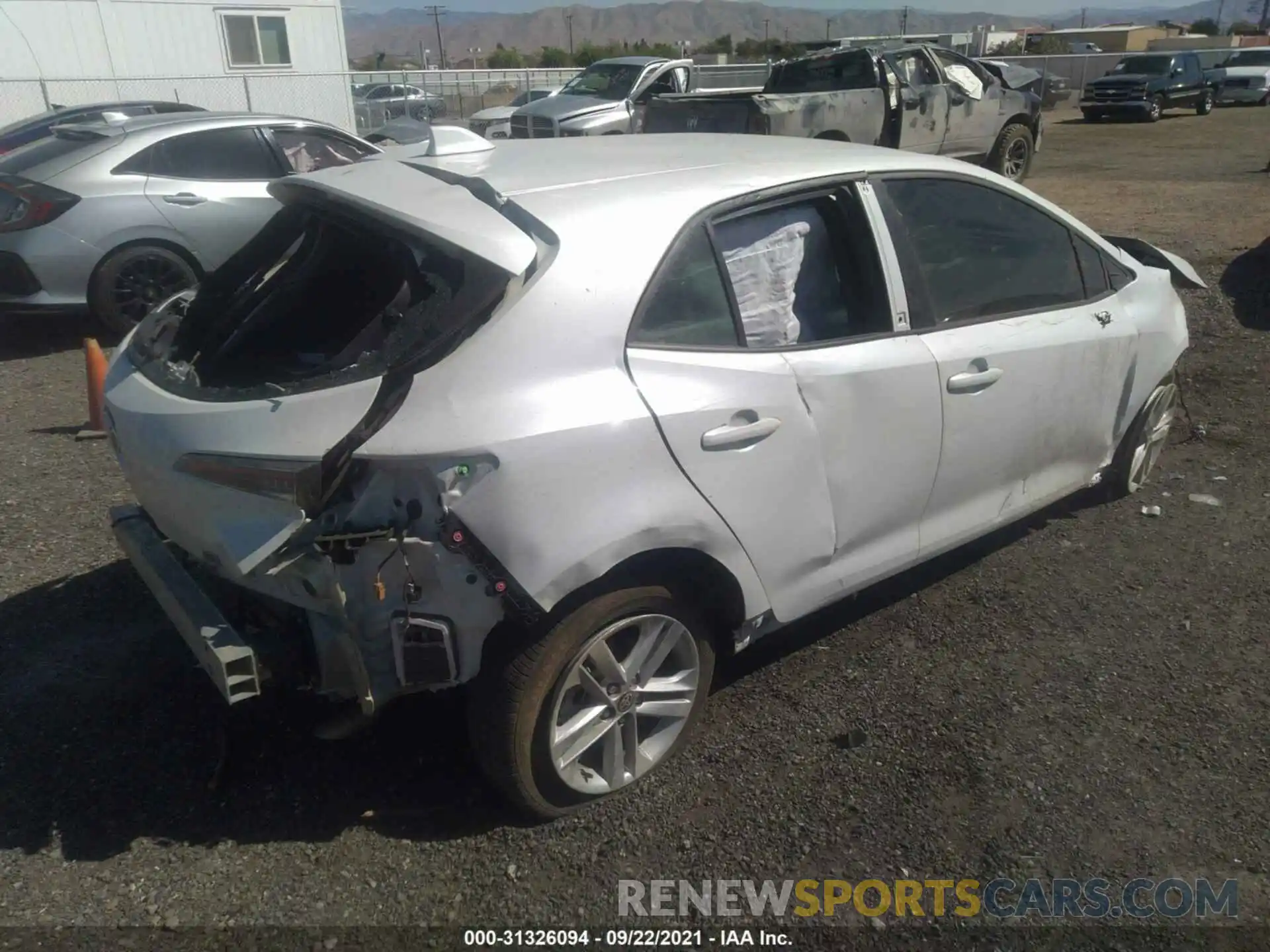 4 Photograph of a damaged car JTND4MBE9M3117176 TOYOTA COROLLA HATCHBACK 2021