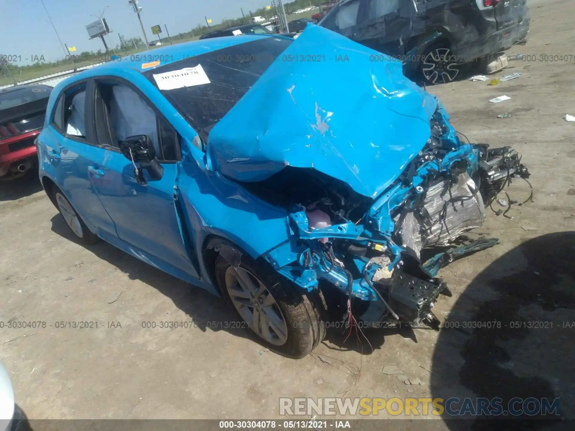 1 Photograph of a damaged car JTND4MBE9M3125603 TOYOTA COROLLA HATCHBACK 2021