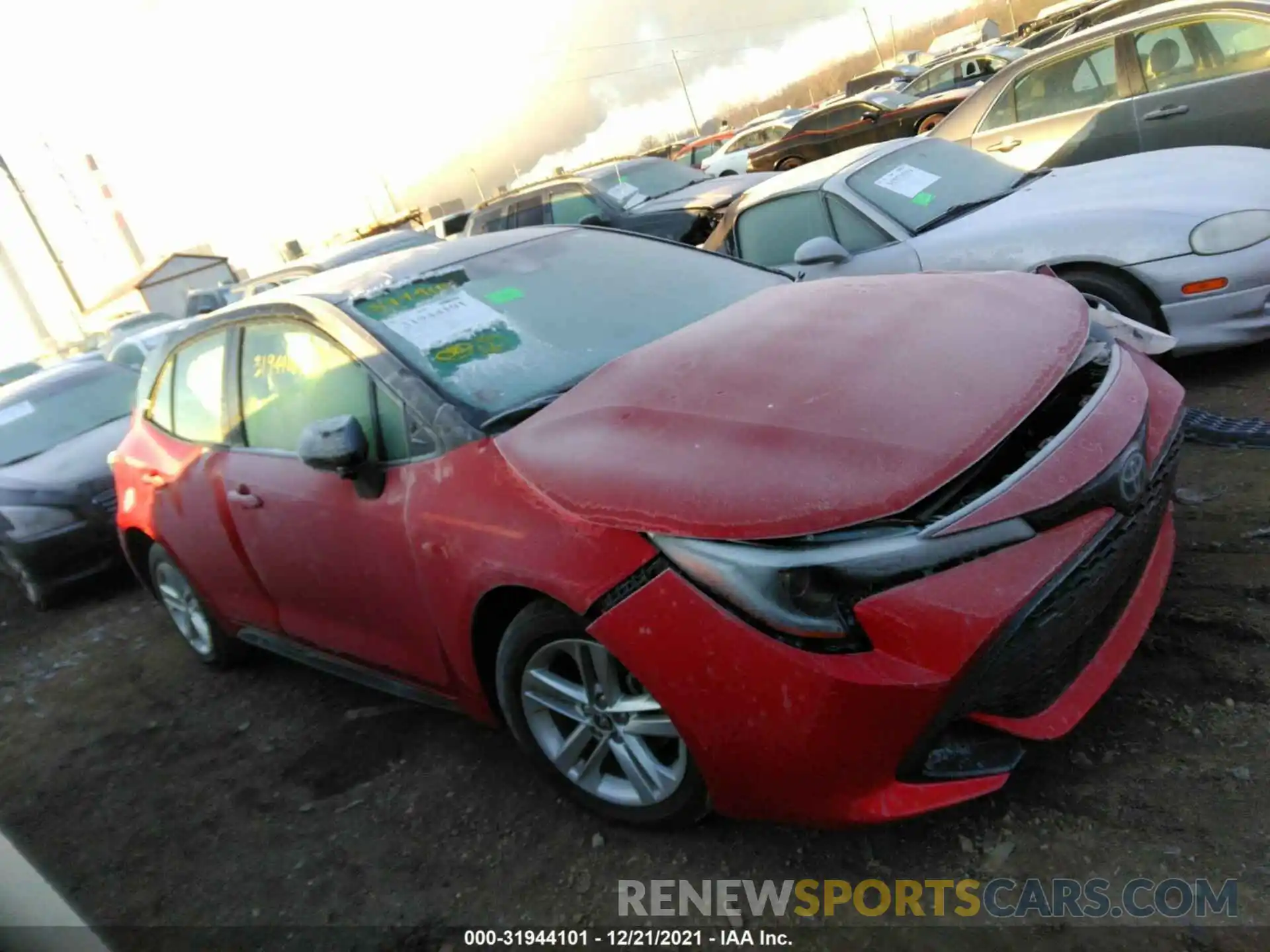 1 Photograph of a damaged car JTND4MBE9M3135032 TOYOTA COROLLA HATCHBACK 2021