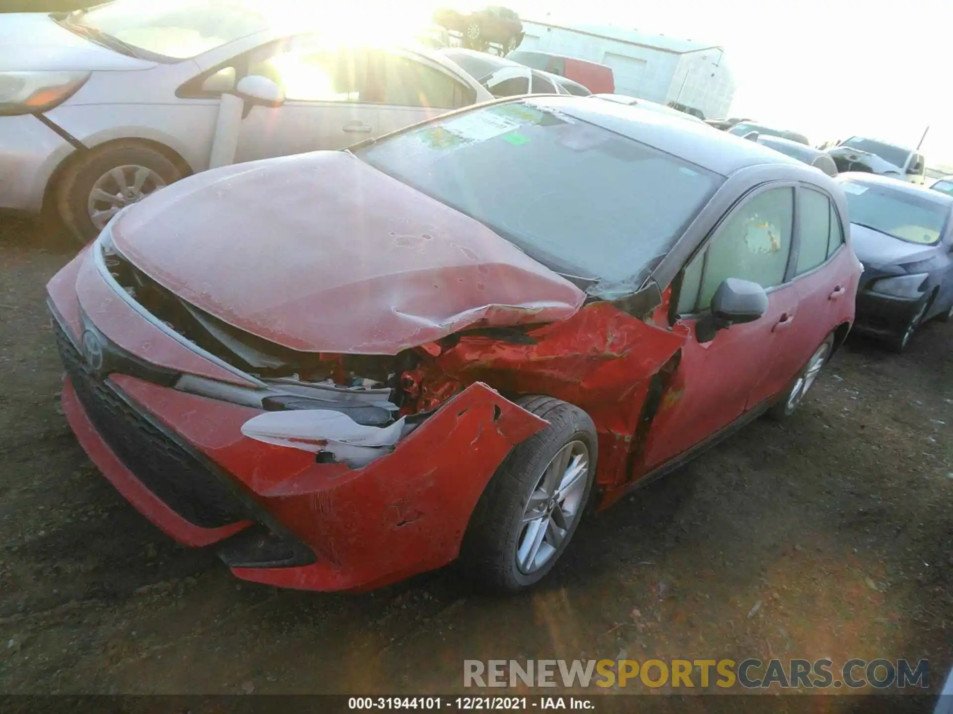 2 Photograph of a damaged car JTND4MBE9M3135032 TOYOTA COROLLA HATCHBACK 2021