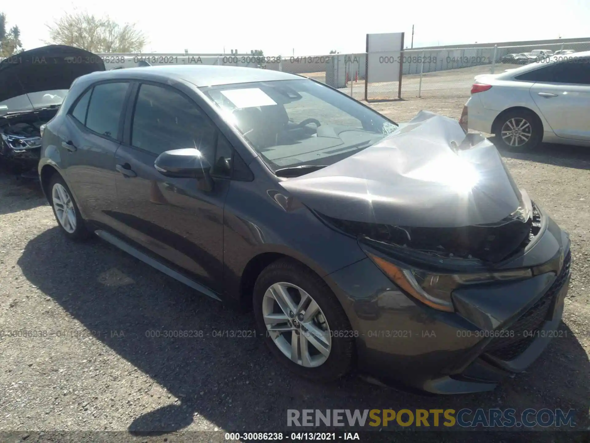 1 Photograph of a damaged car JTND4MBEXM3114917 TOYOTA COROLLA HATCHBACK 2021