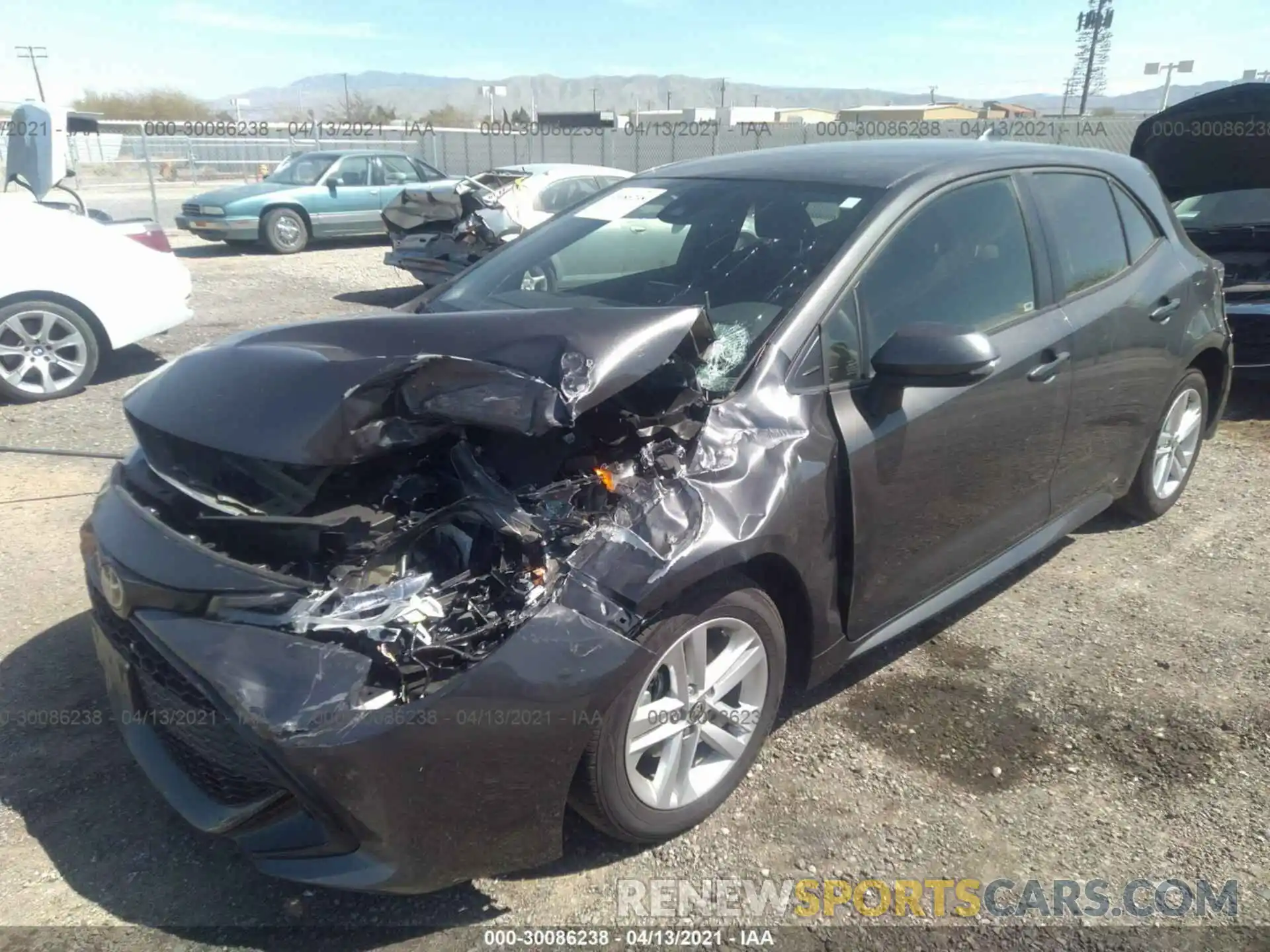 2 Photograph of a damaged car JTND4MBEXM3114917 TOYOTA COROLLA HATCHBACK 2021