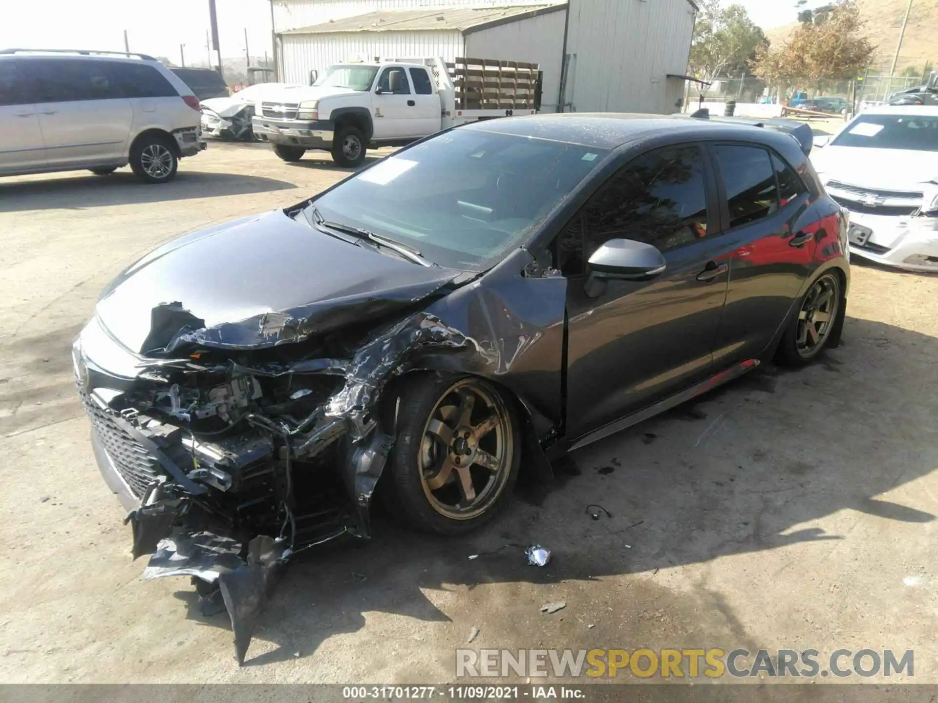 2 Photograph of a damaged car JTND4MBEXM3119289 TOYOTA COROLLA HATCHBACK 2021