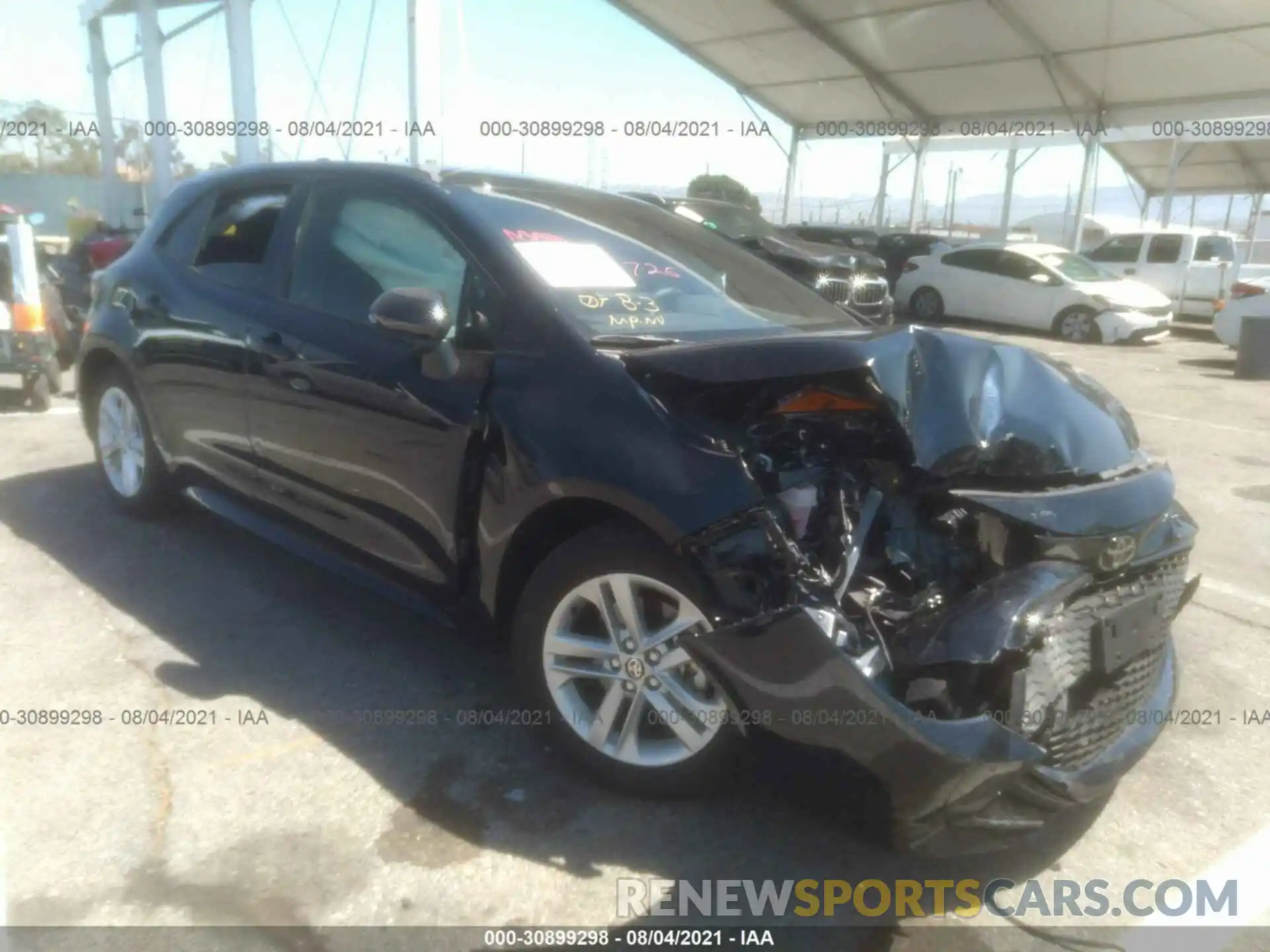 1 Photograph of a damaged car JTND4MBEXM3119292 TOYOTA COROLLA HATCHBACK 2021