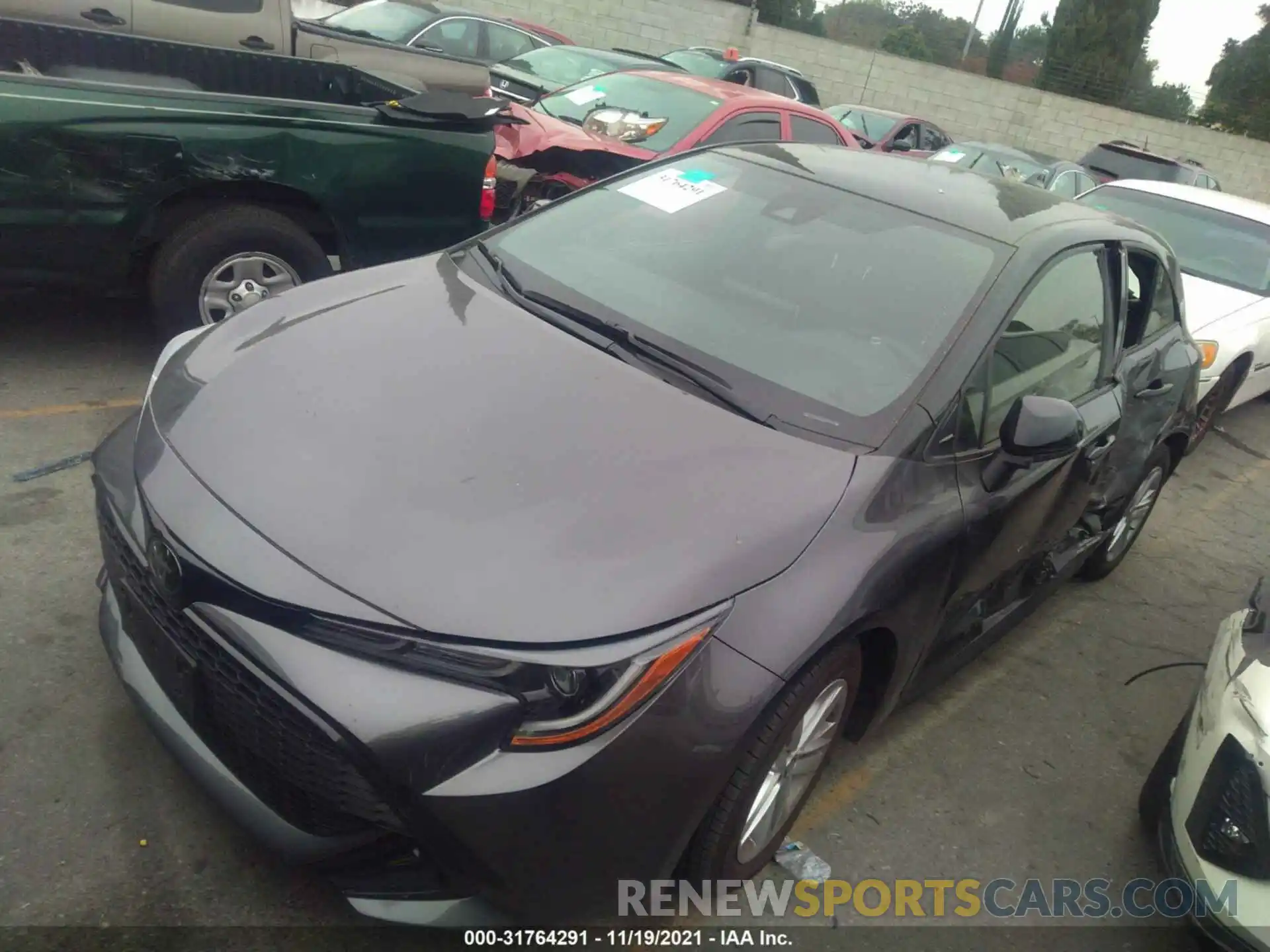 2 Photograph of a damaged car JTND4MBEXM3129756 TOYOTA COROLLA HATCHBACK 2021