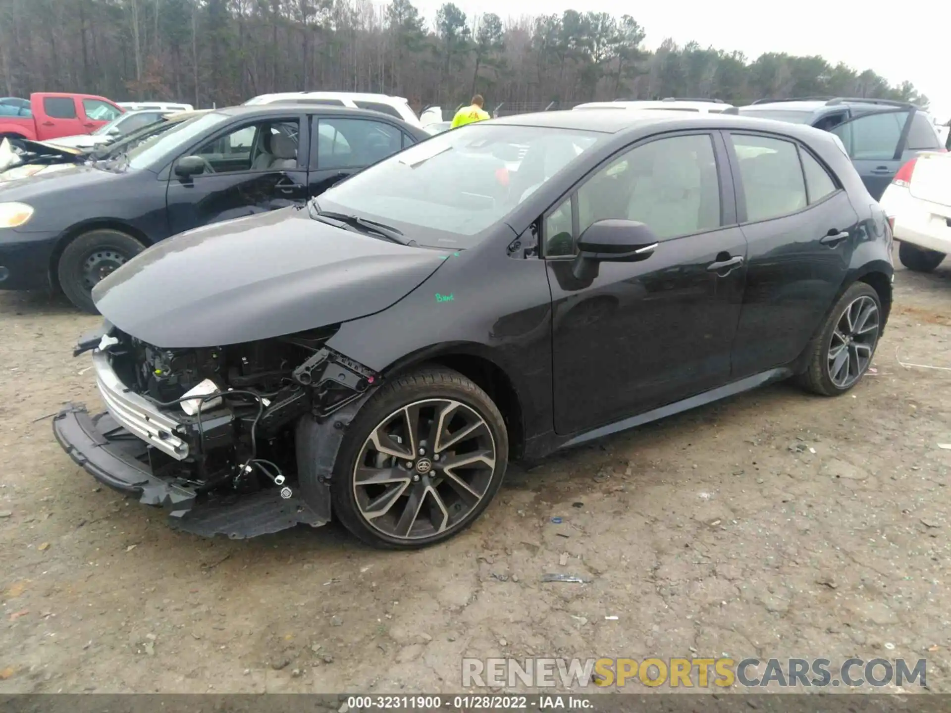 2 Photograph of a damaged car JTNA4MBE3N3154809 TOYOTA COROLLA HATCHBACK 2022