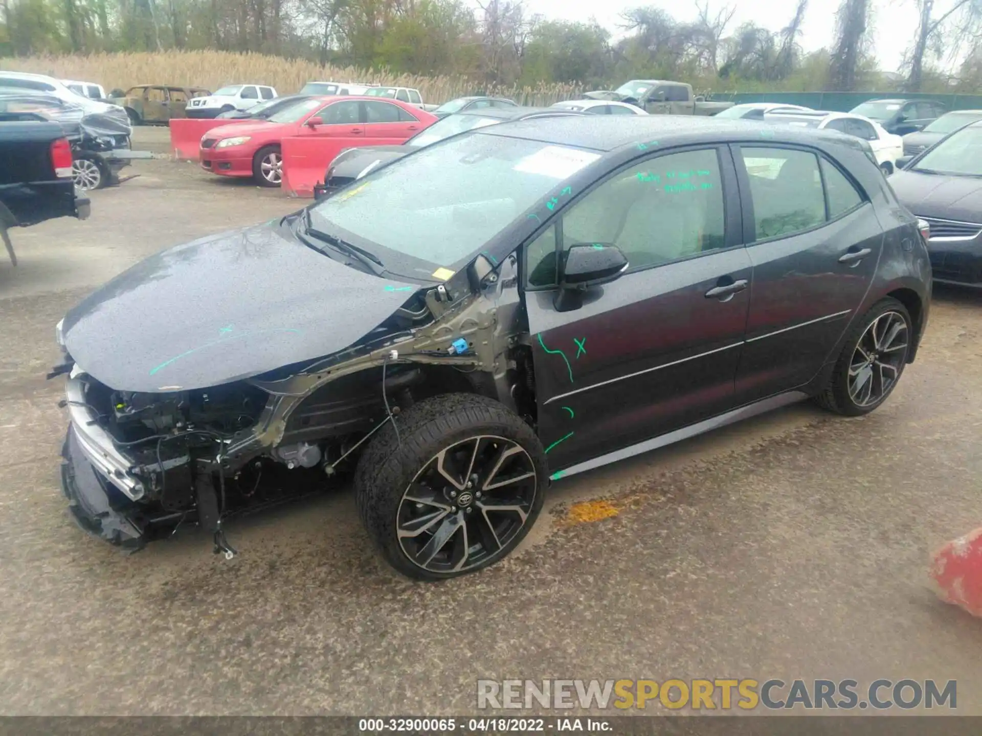 2 Photograph of a damaged car JTNA4MBE9N3151252 TOYOTA COROLLA HATCHBACK 2022