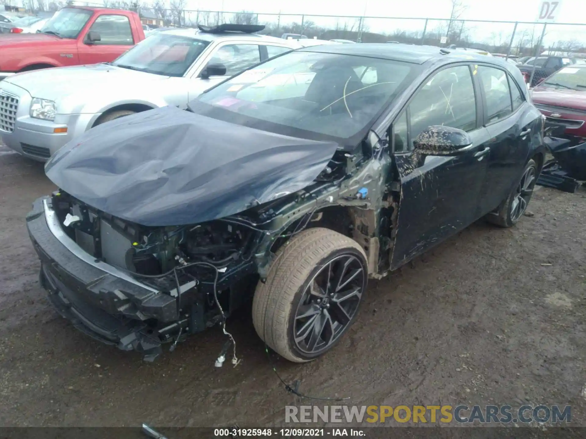 2 Photograph of a damaged car JTNA4MBEXN3147677 TOYOTA COROLLA HATCHBACK 2022