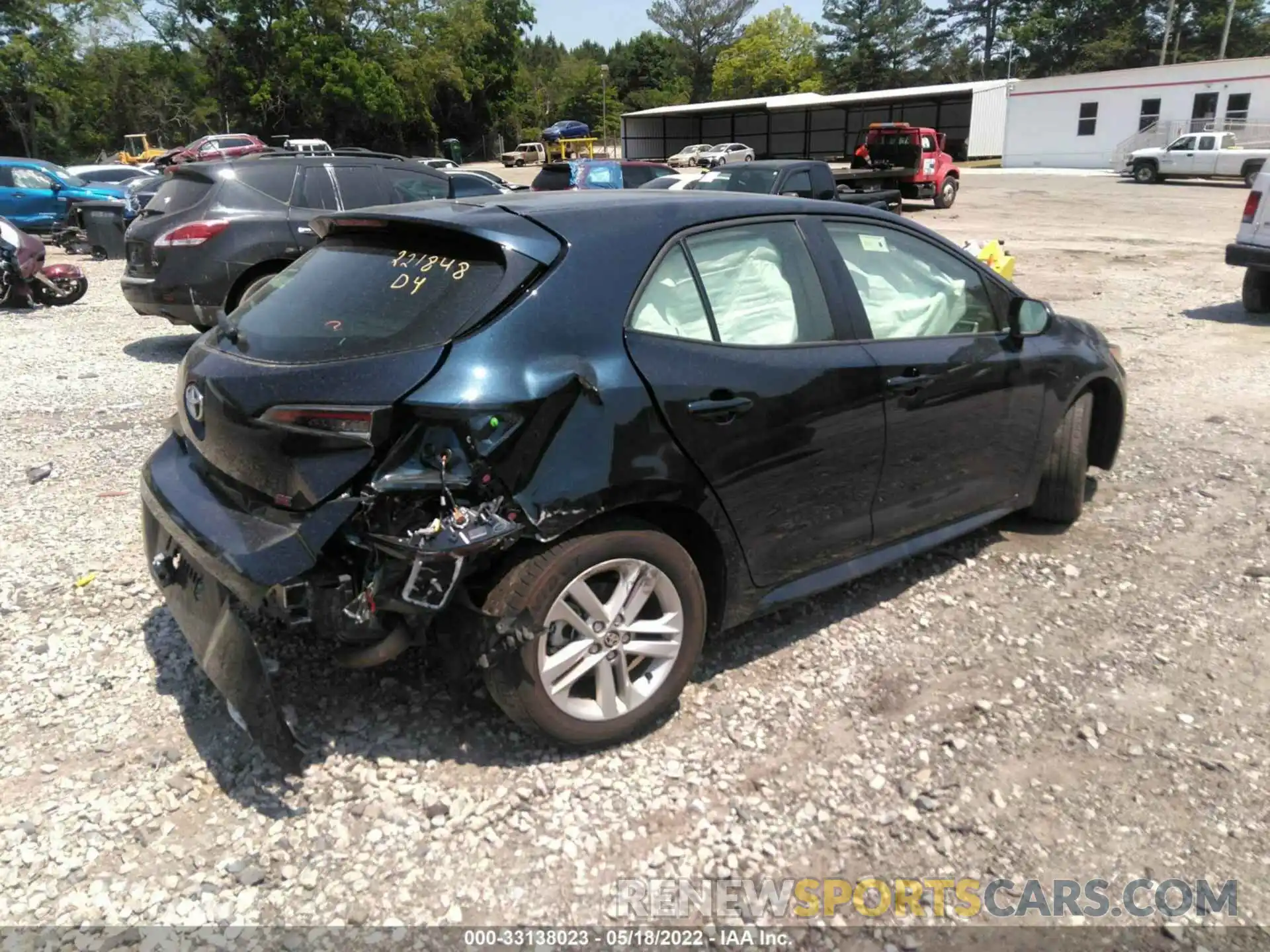 4 Photograph of a damaged car JTND4MBE0N3149287 TOYOTA COROLLA HATCHBACK 2022