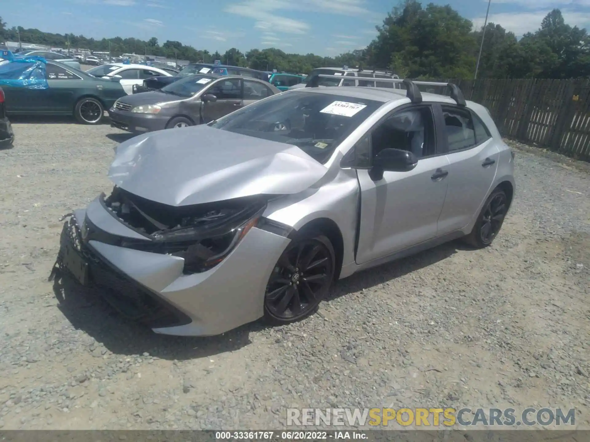 2 Photograph of a damaged car JTND4MBE2N3152952 TOYOTA COROLLA HATCHBACK 2022