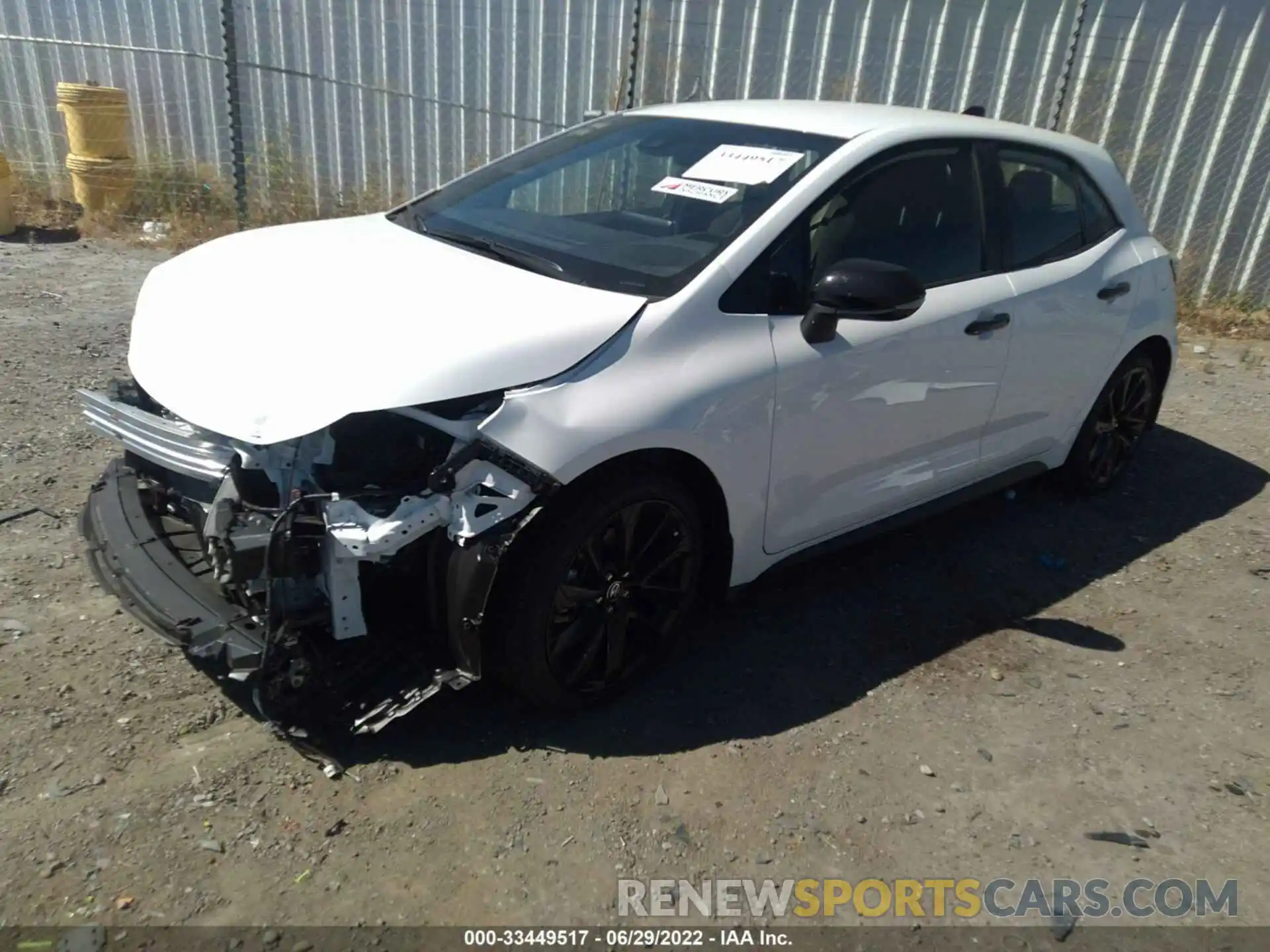 2 Photograph of a damaged car JTND4MBE6N3172881 TOYOTA COROLLA HATCHBACK 2022