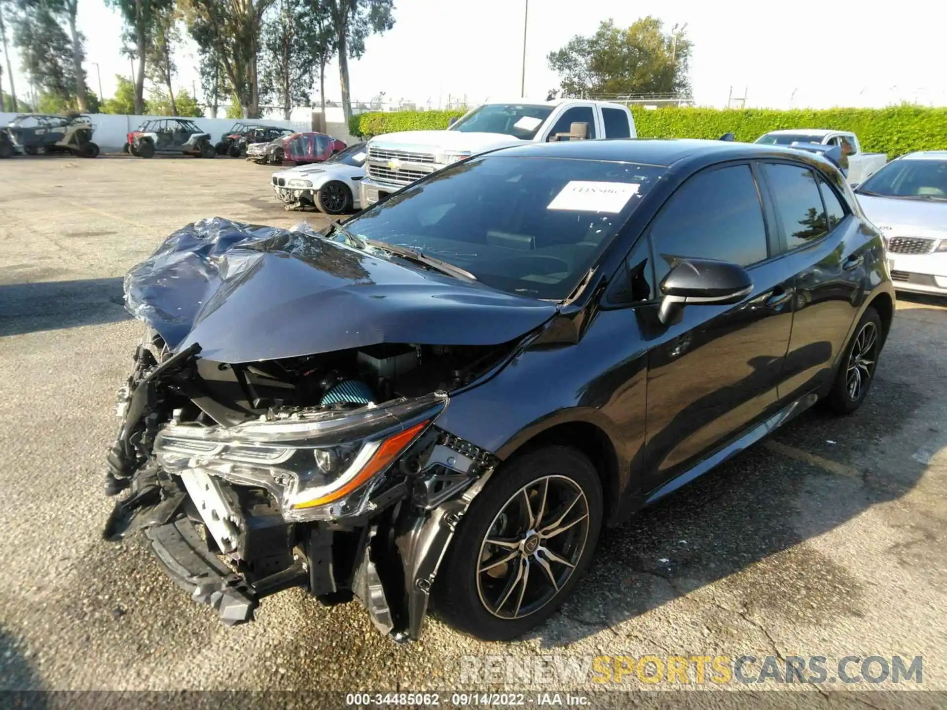 2 Photograph of a damaged car JTND4MBE8N3155449 TOYOTA COROLLA HATCHBACK 2022