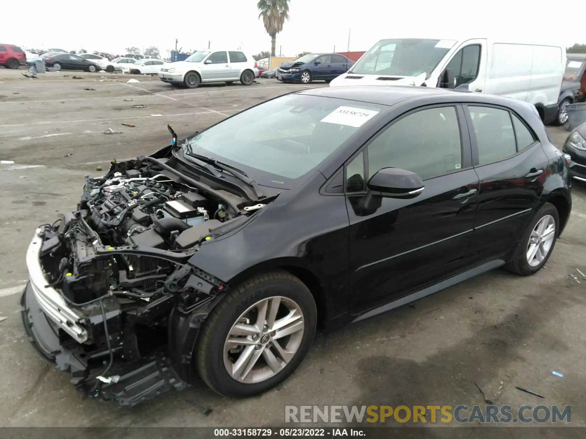 2 Photograph of a damaged car JTND4MBEXN3163780 TOYOTA COROLLA HATCHBACK 2022