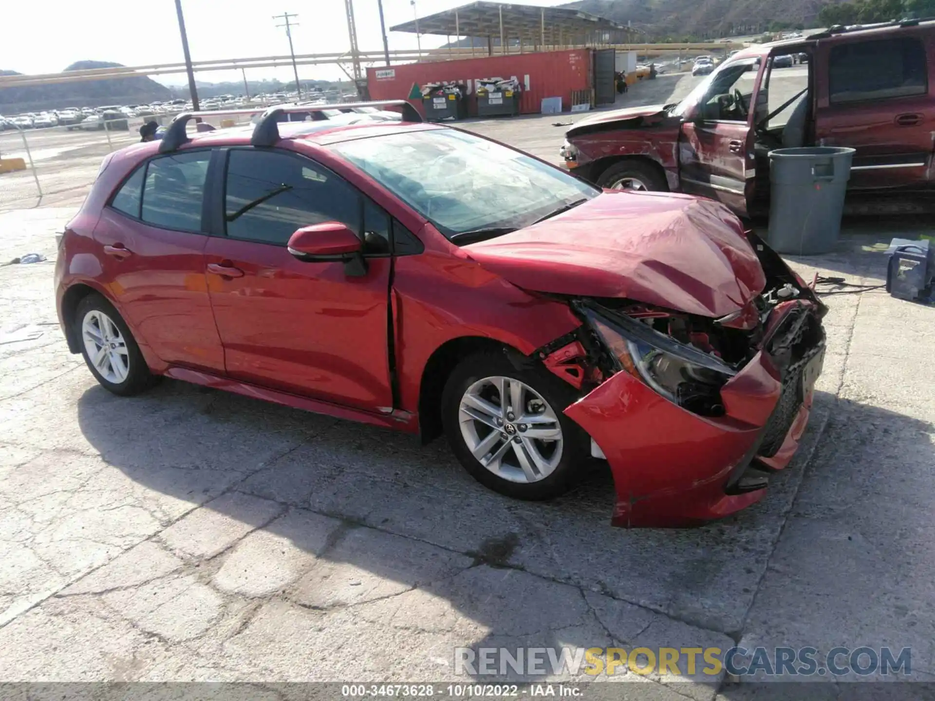 1 Photograph of a damaged car JTND4MBEXN3174083 TOYOTA COROLLA HATCHBACK 2022