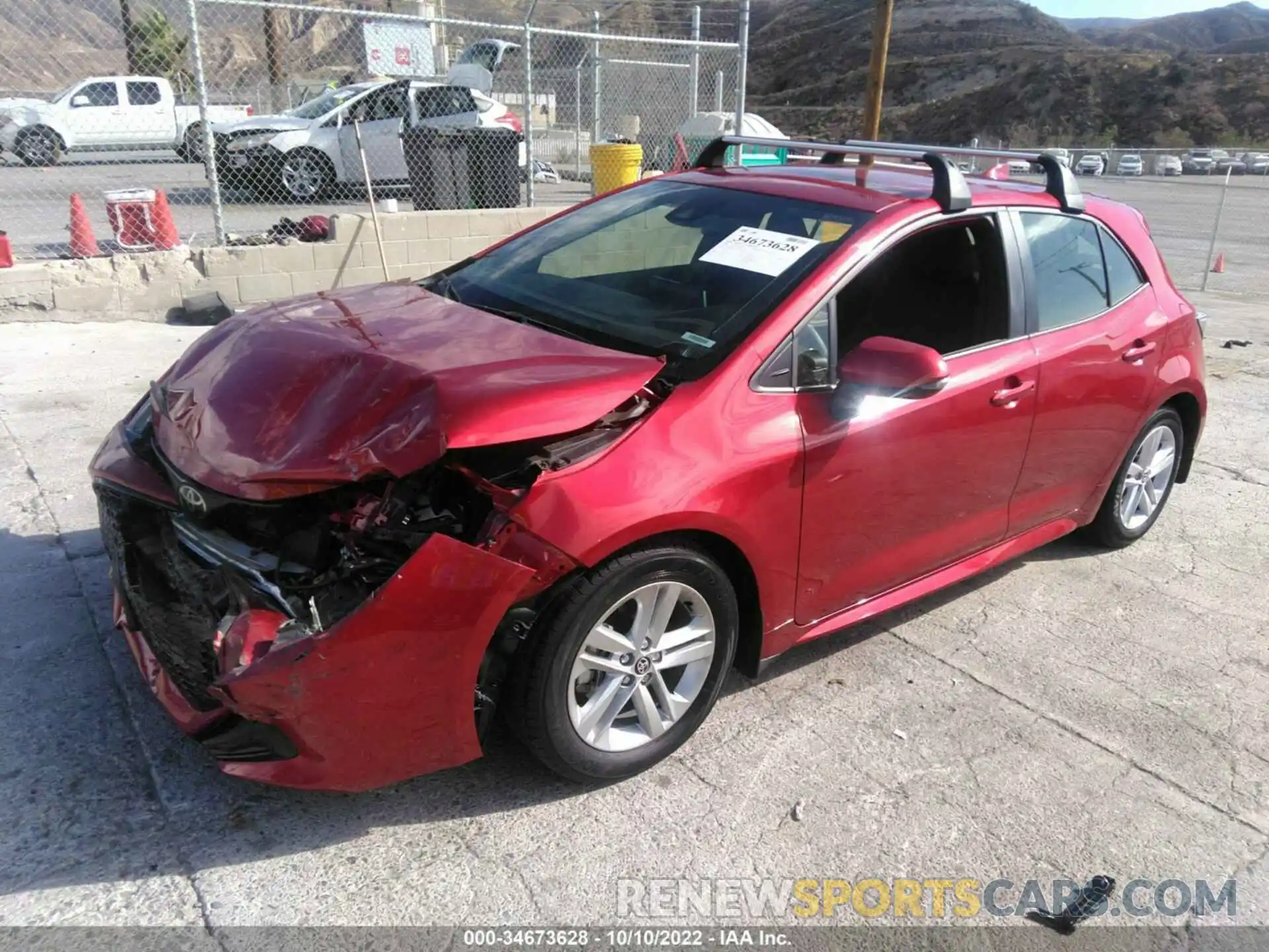 2 Photograph of a damaged car JTND4MBEXN3174083 TOYOTA COROLLA HATCHBACK 2022