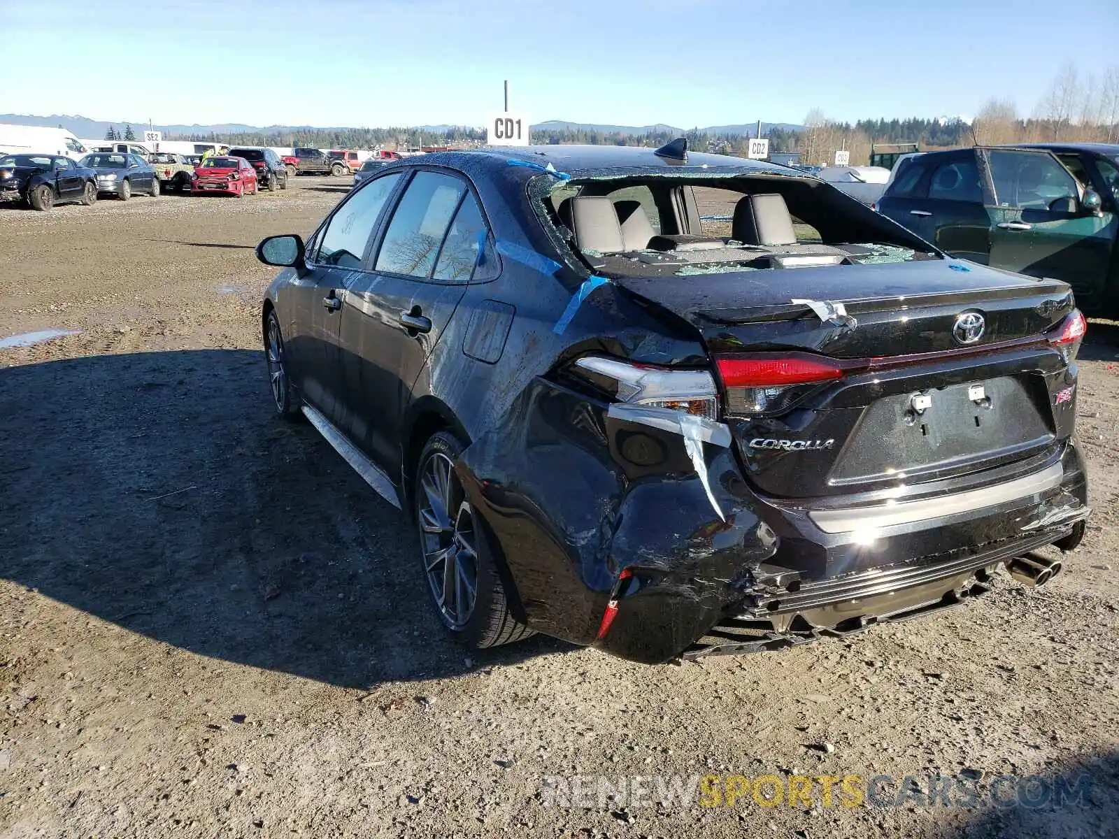 3 Photograph of a damaged car 5YFT4RCE3LP033260 TOYOTA COROLLA XS 2020