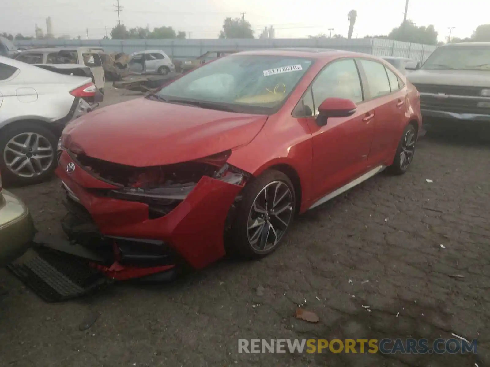 2 Photograph of a damaged car 5YFT4RCE6LP035584 TOYOTA COROLLA XS 2020