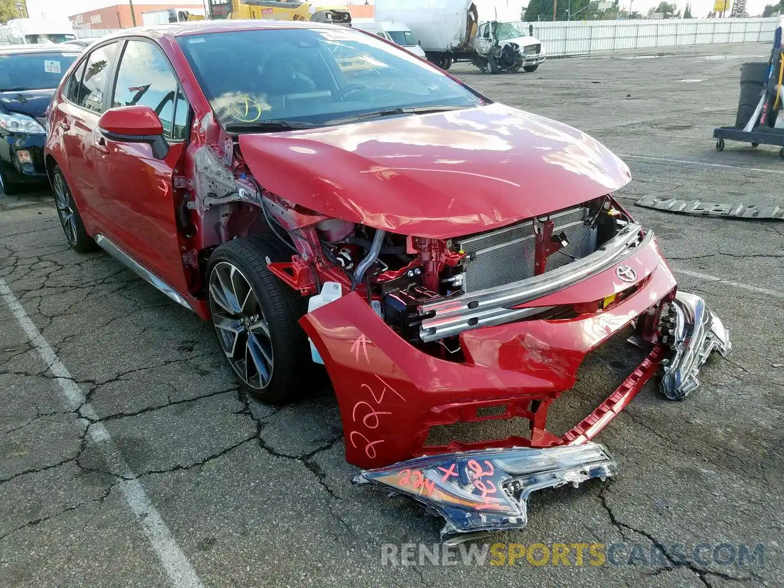 1 Photograph of a damaged car JTDT4RCE1LJ020172 TOYOTA COROLLA XS 2020