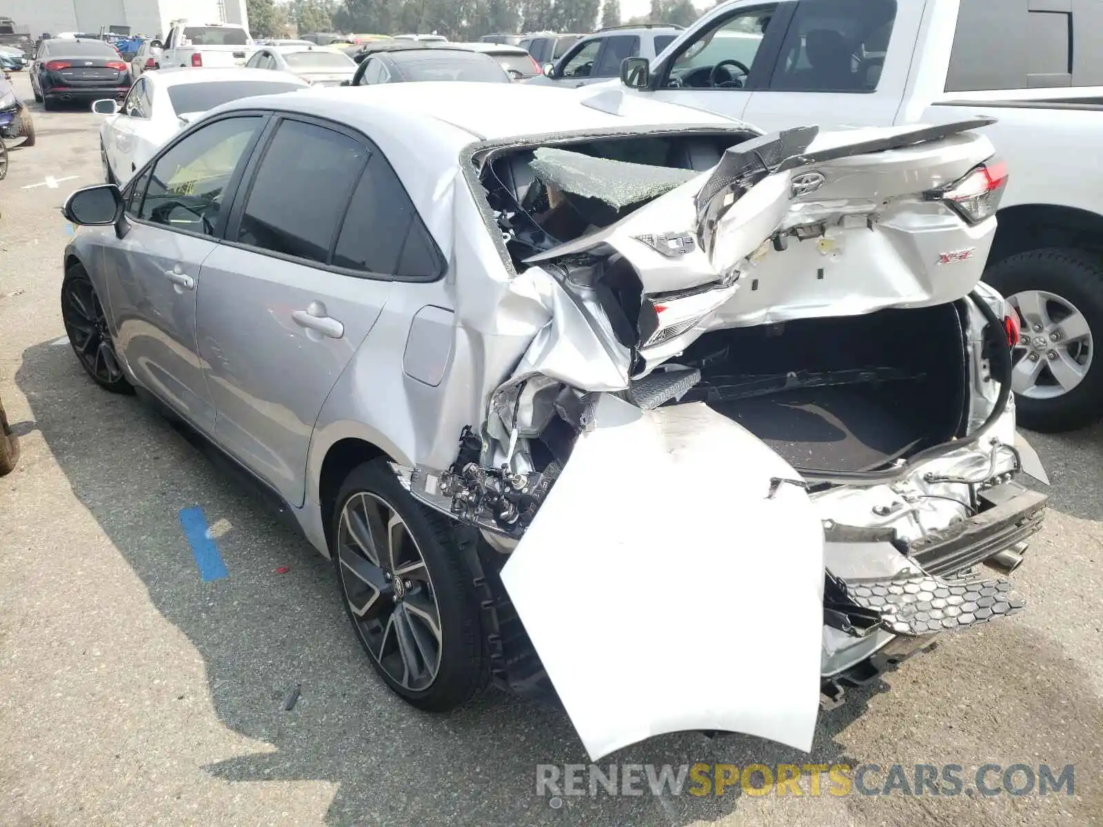 3 Photograph of a damaged car JTDT4RCEXLJ014659 TOYOTA COROLLA XS 2020