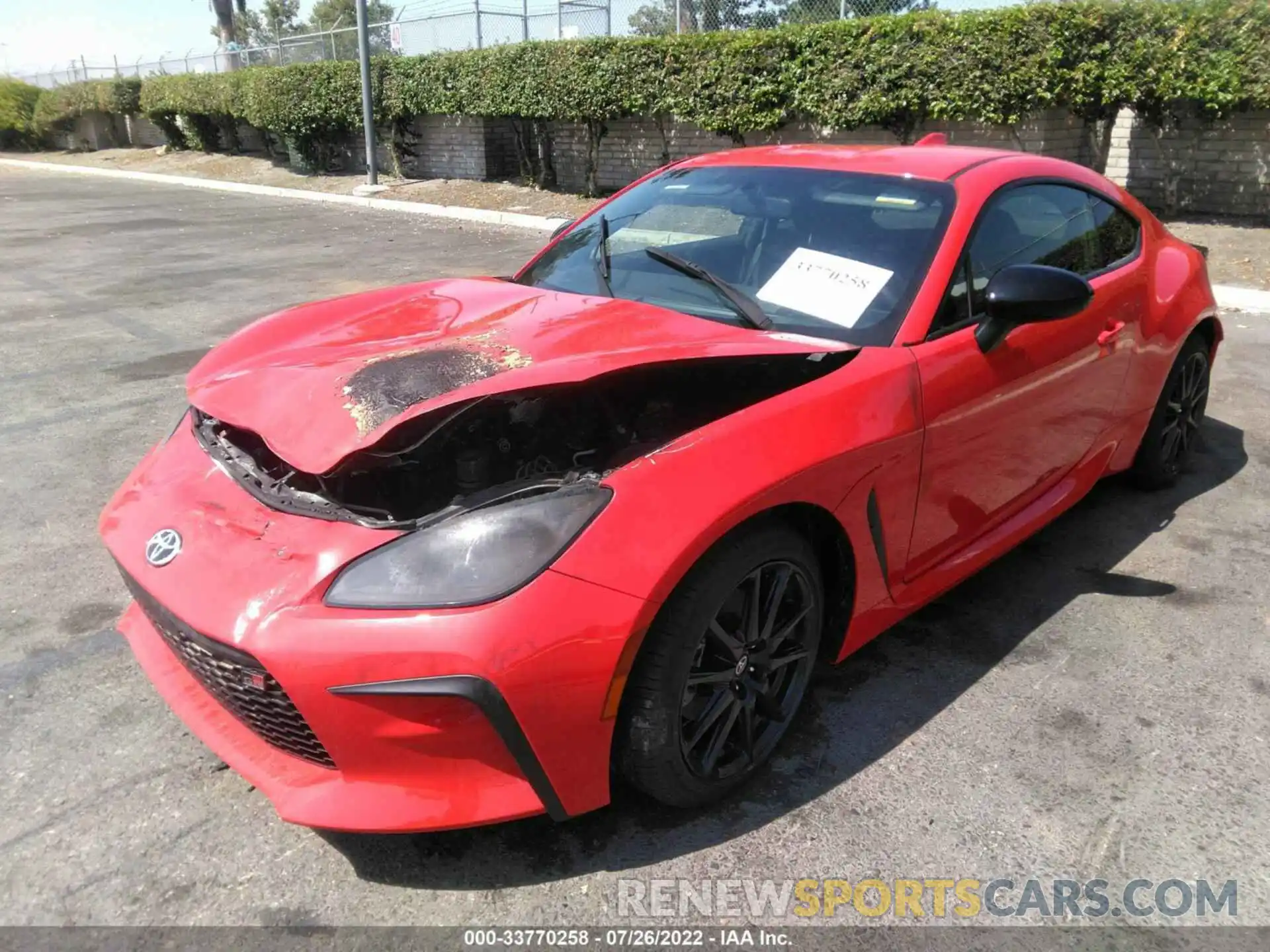 2 Photograph of a damaged car JF1ZNBB16N9755009 TOYOTA GR86 2022