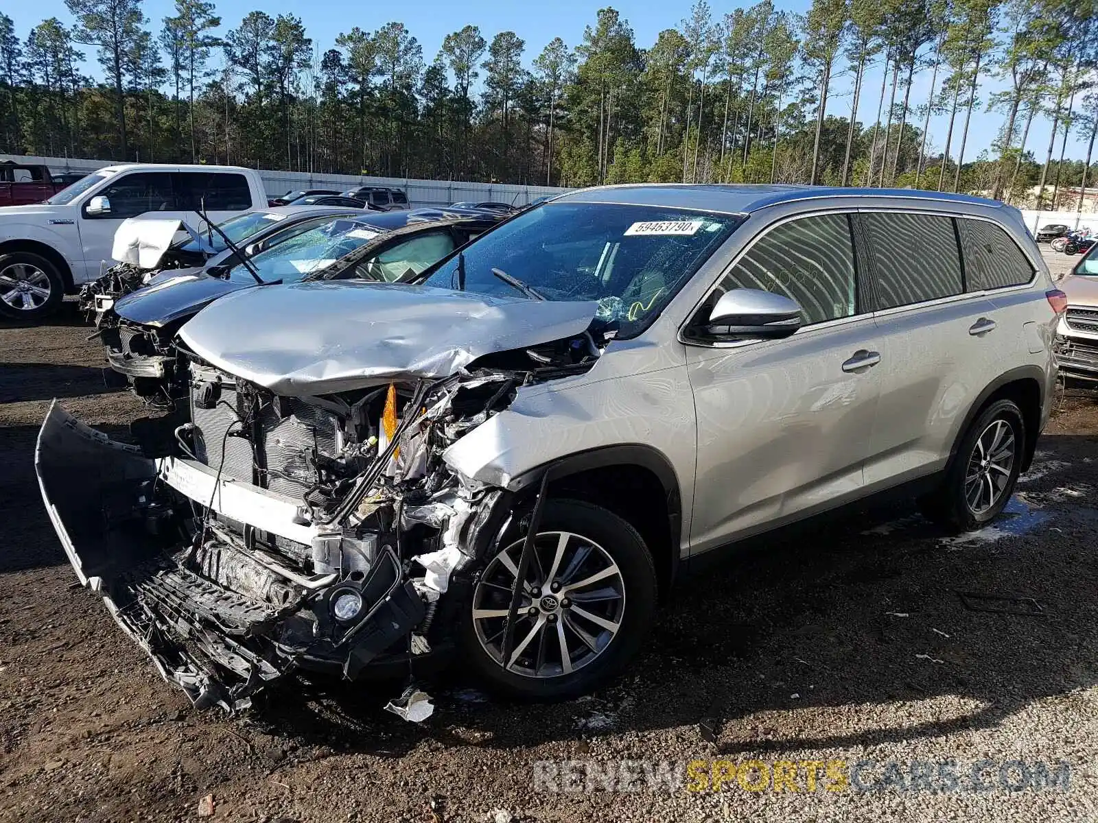 2 Фотография поврежденного автомобиля 5TD17RFH4KS937753 TOYOTA HIGHLANDER 2019