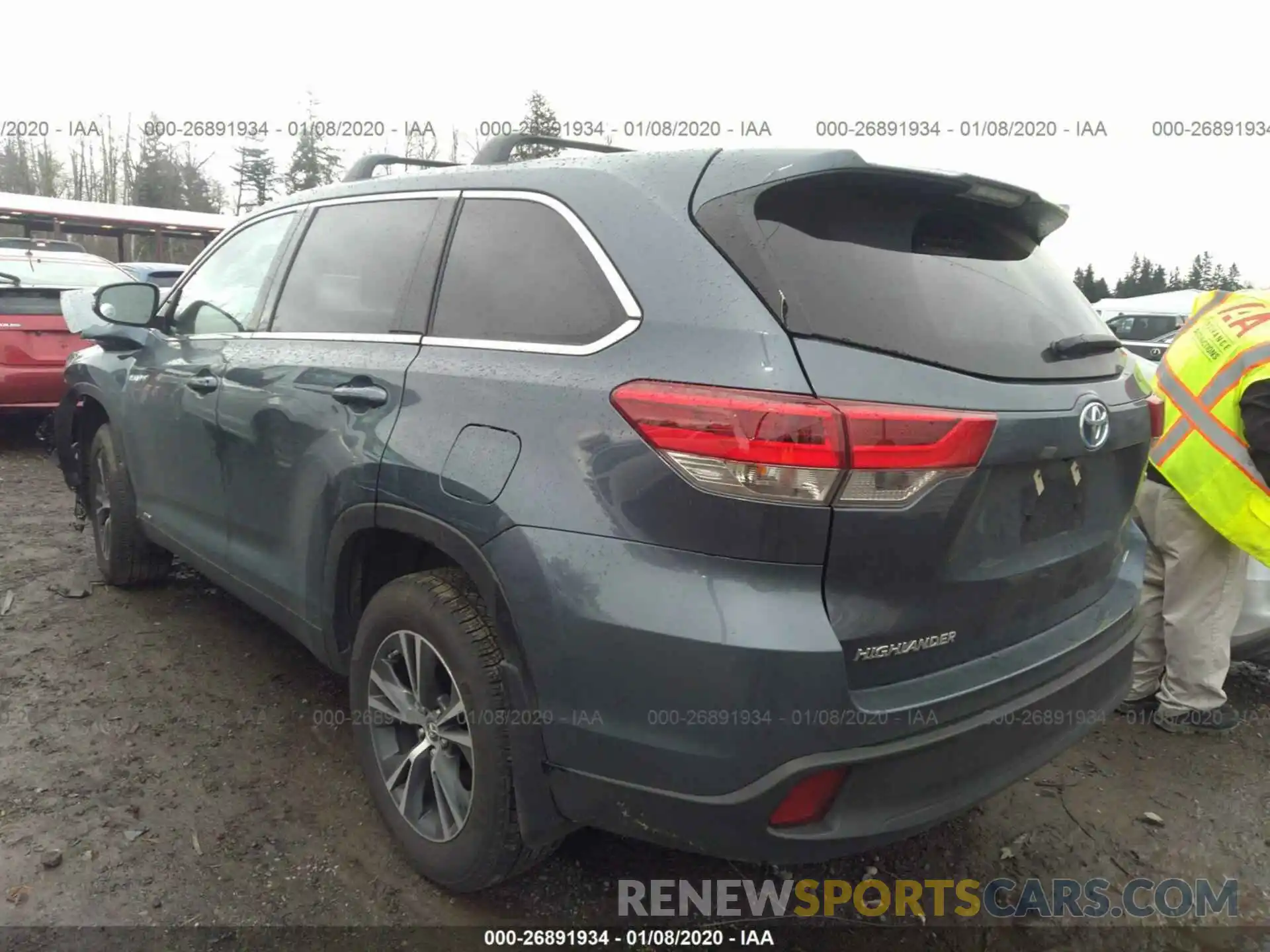 3 Фотография поврежденного автомобиля 5TDBGRFH3KS067293 TOYOTA HIGHLANDER 2019