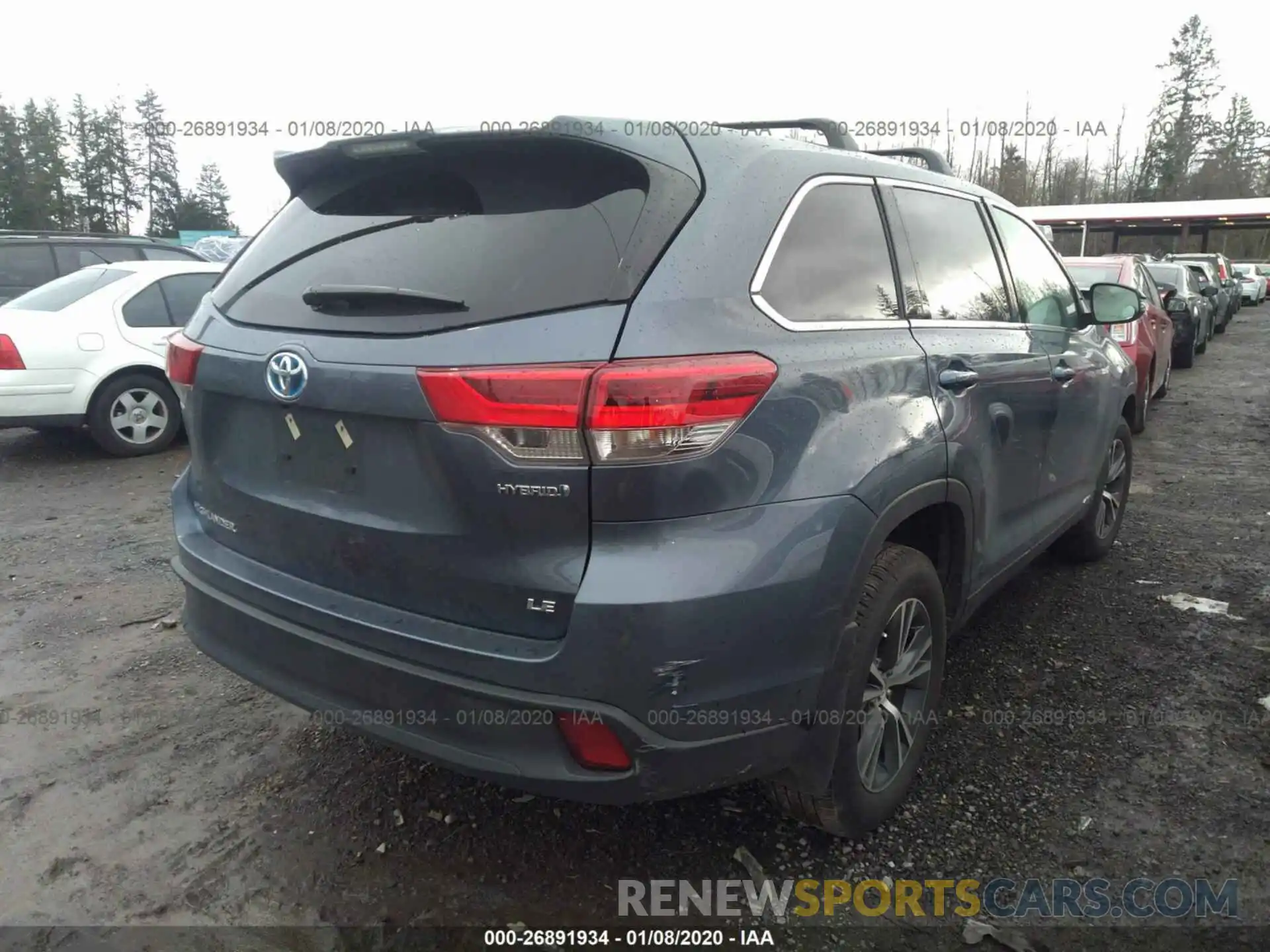 4 Фотография поврежденного автомобиля 5TDBGRFH3KS067293 TOYOTA HIGHLANDER 2019