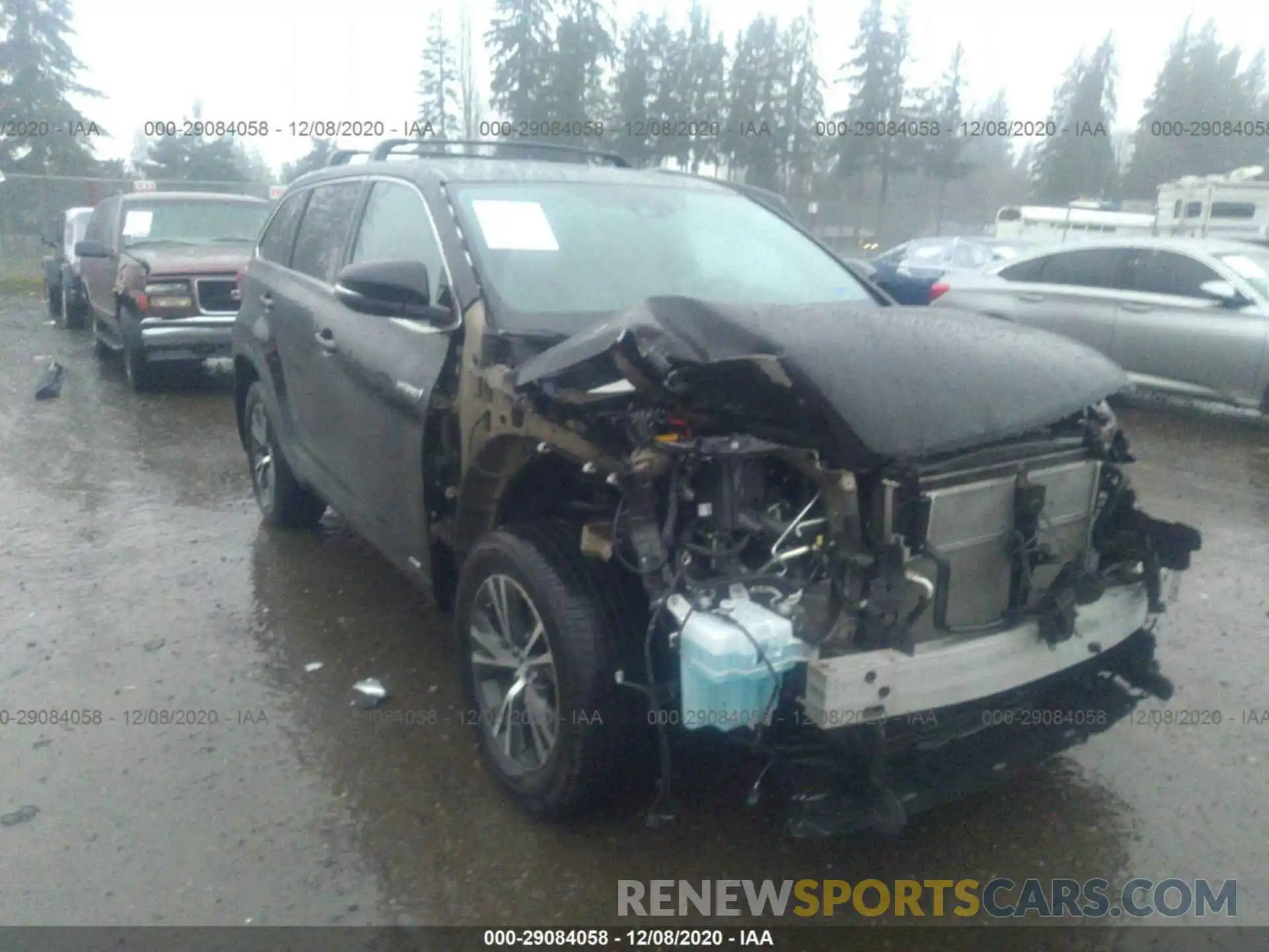 1 Photograph of a damaged car 5TDBGRFH4KS059459 TOYOTA HIGHLANDER 2019