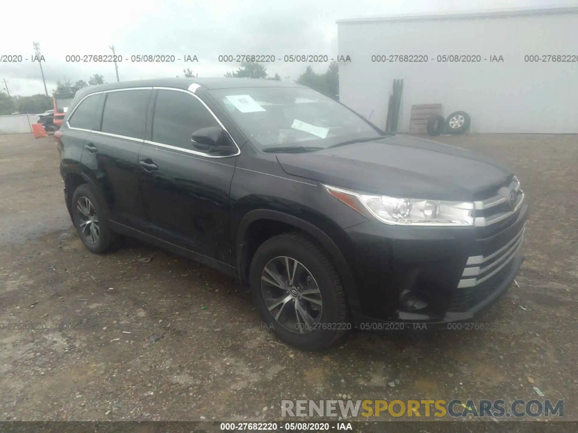 1 Photograph of a damaged car 5TDBZRFH0KS715201 TOYOTA HIGHLANDER 2019