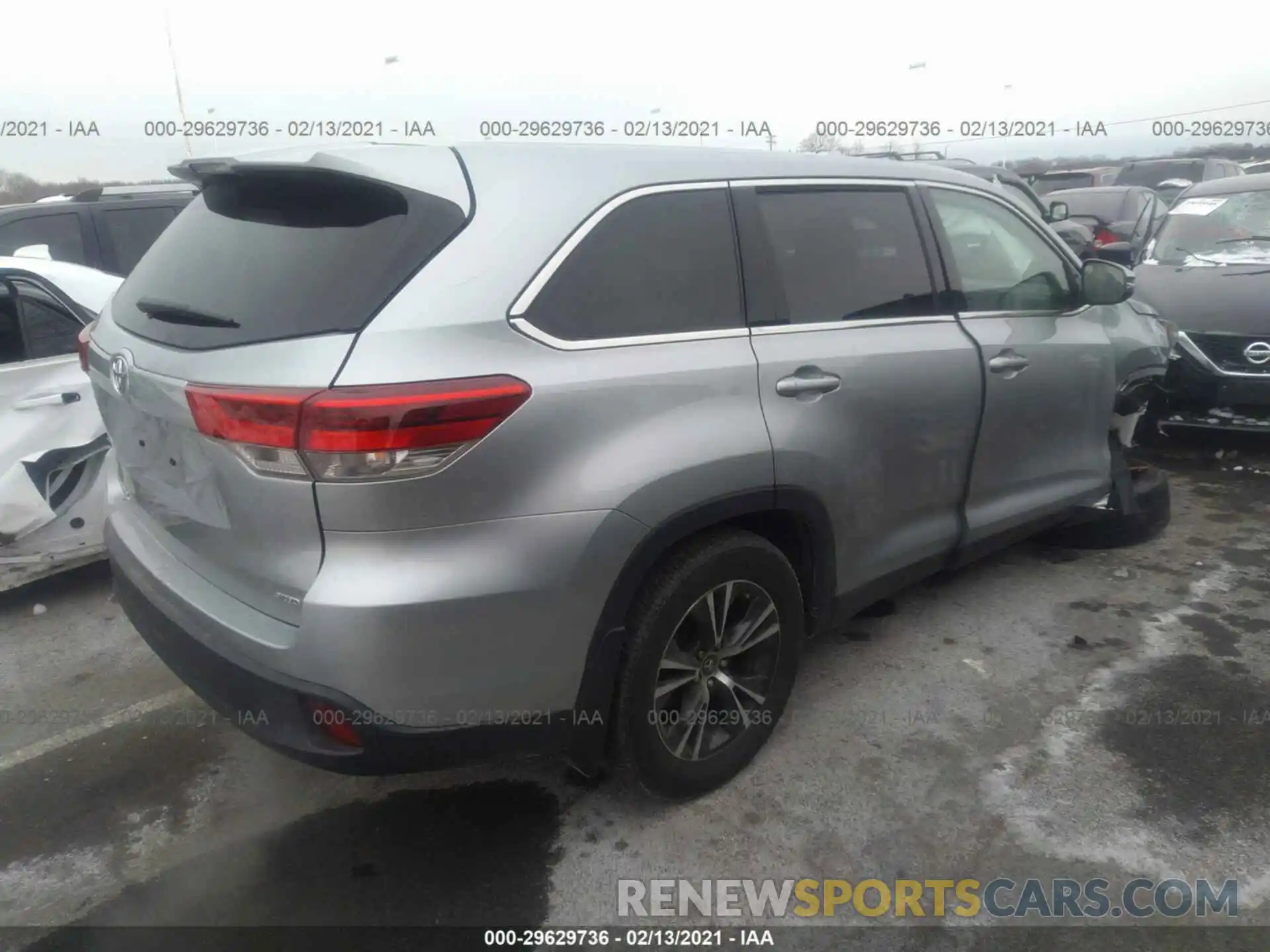 4 Фотография поврежденного автомобиля 5TDBZRFH0KS738526 TOYOTA HIGHLANDER 2019