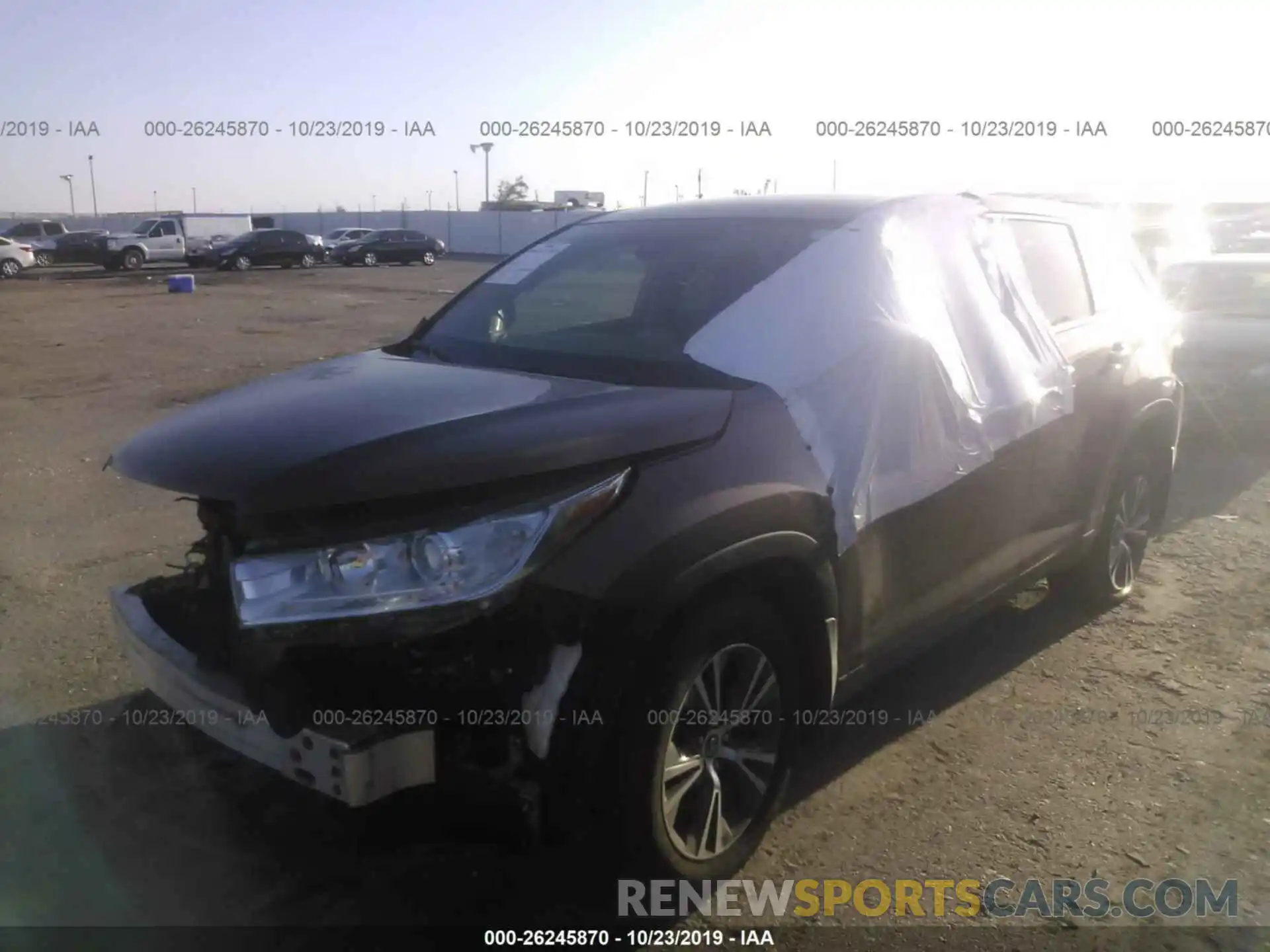 2 Фотография поврежденного автомобиля 5TDBZRFH0KS942923 TOYOTA HIGHLANDER 2019