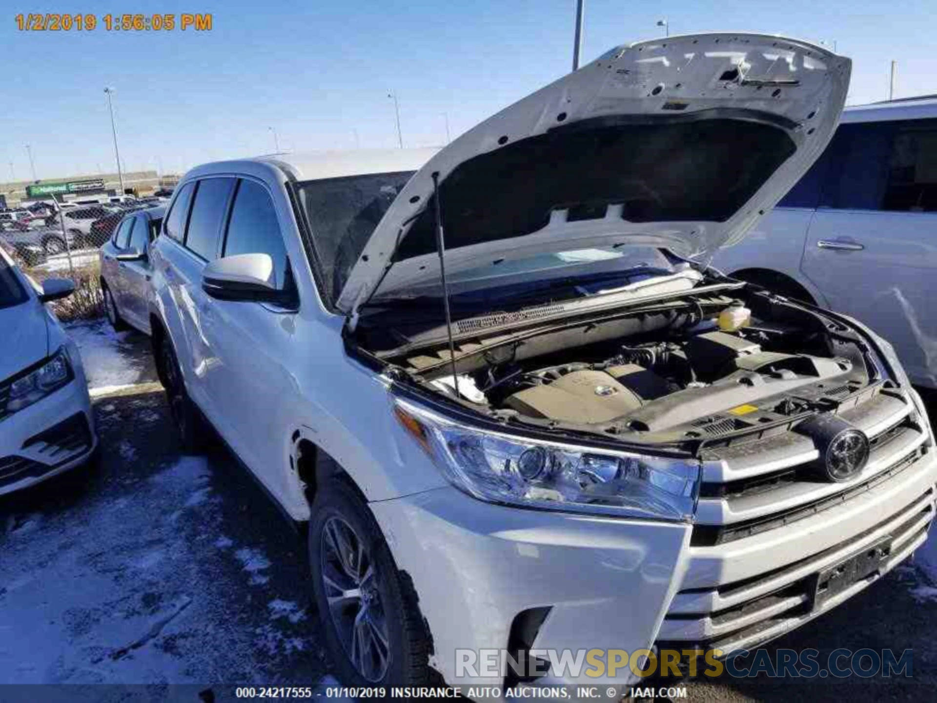 16 Photograph of a damaged car 5TDBZRFH0KS945305 TOYOTA HIGHLANDER 2019