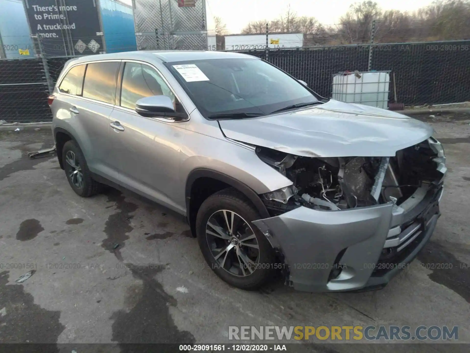 1 Photograph of a damaged car 5TDBZRFH1KS937293 TOYOTA HIGHLANDER 2019