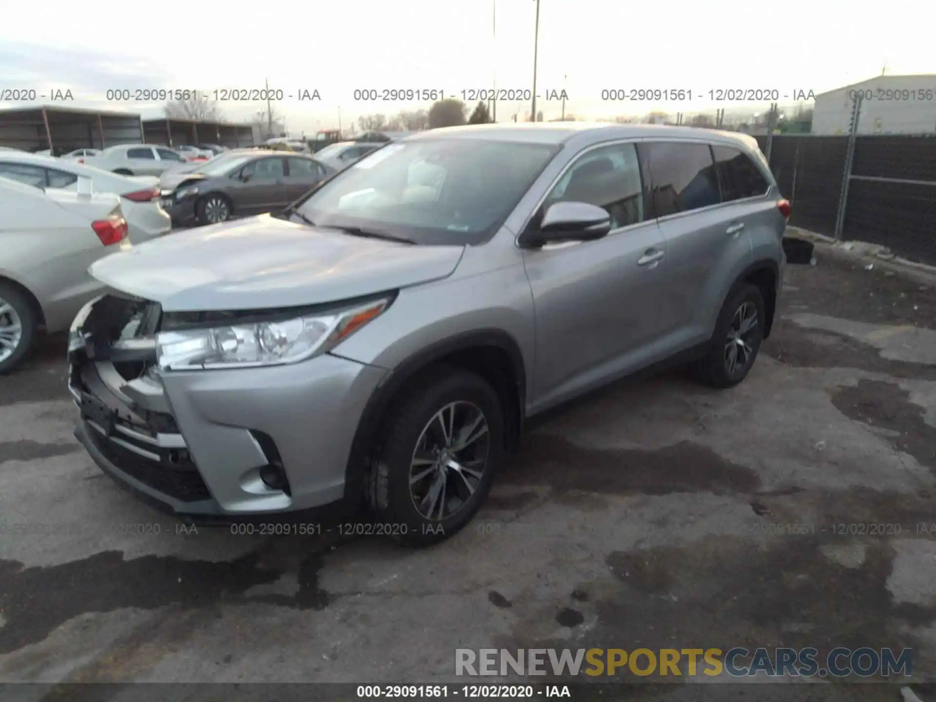 2 Photograph of a damaged car 5TDBZRFH1KS937293 TOYOTA HIGHLANDER 2019