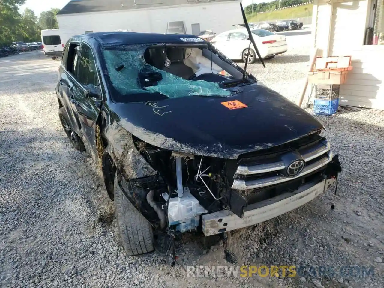 9 Photograph of a damaged car 5TDBZRFH2KS702868 TOYOTA HIGHLANDER 2019