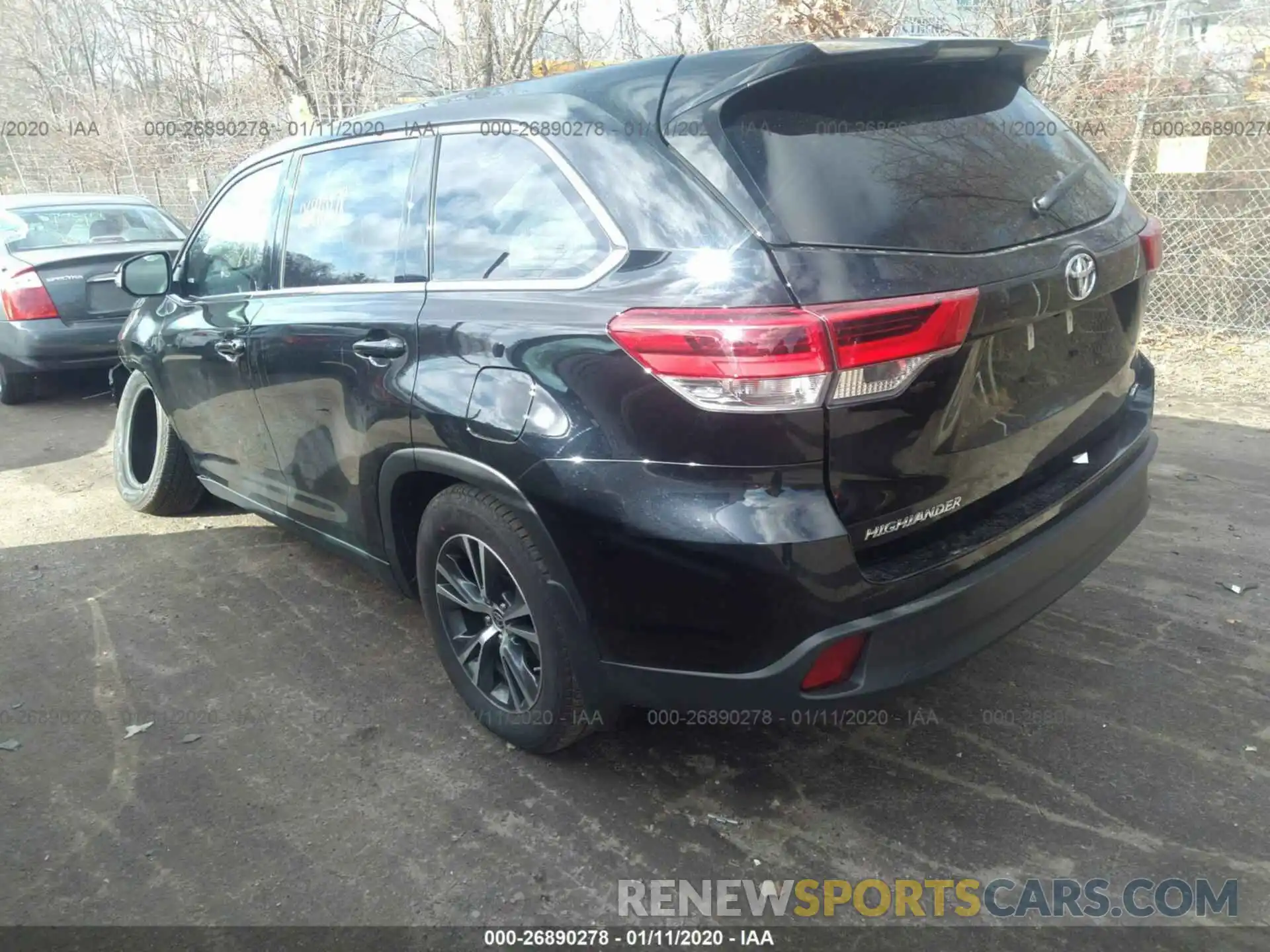 3 Photograph of a damaged car 5TDBZRFH2KS744859 TOYOTA HIGHLANDER 2019