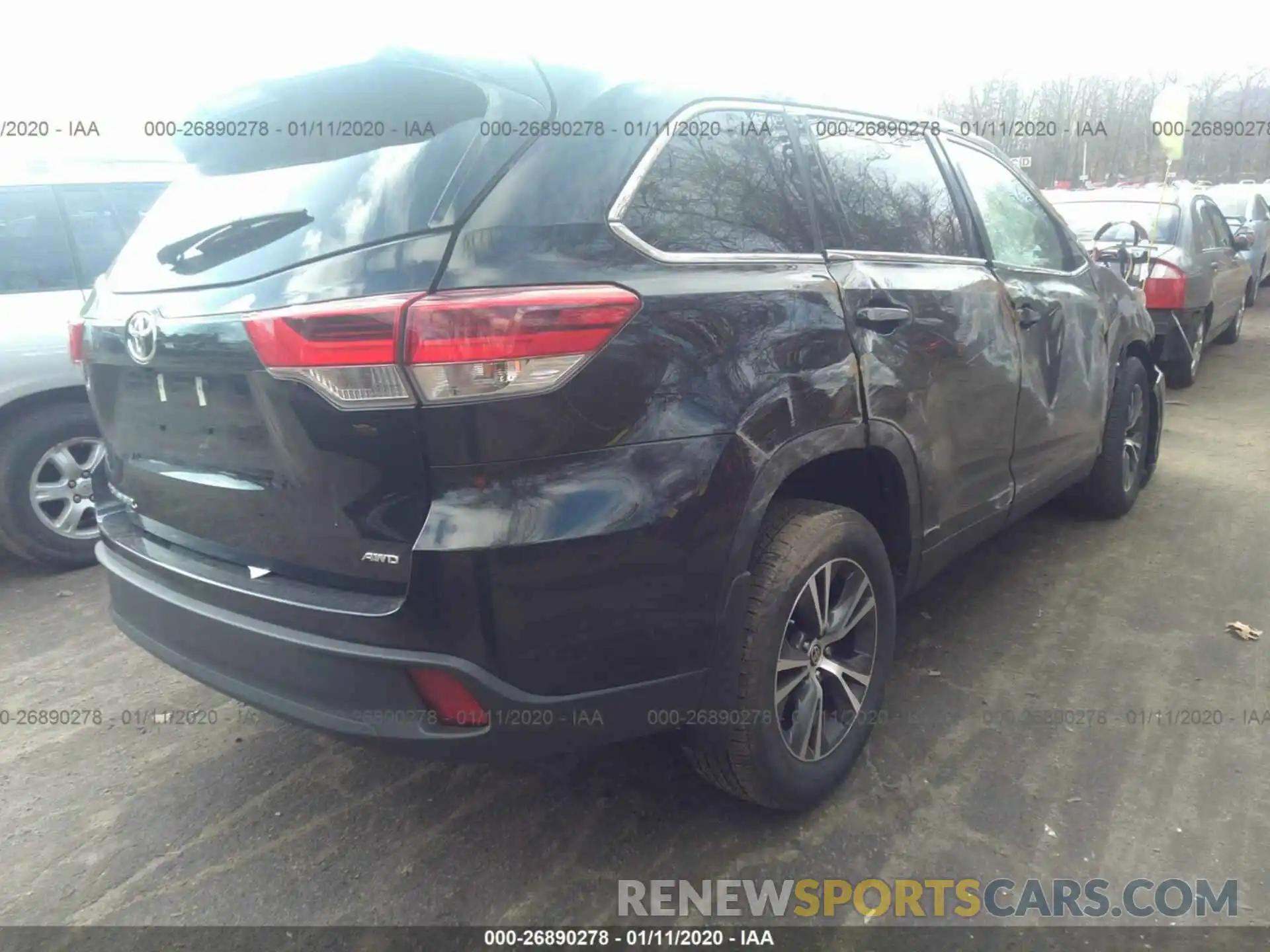 4 Фотография поврежденного автомобиля 5TDBZRFH2KS744859 TOYOTA HIGHLANDER 2019