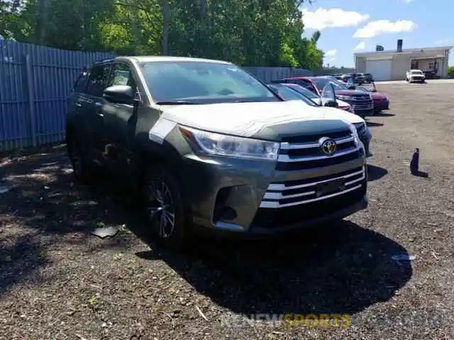 1 Photograph of a damaged car 5TDBZRFH2KS951624 TOYOTA HIGHLANDER 2019