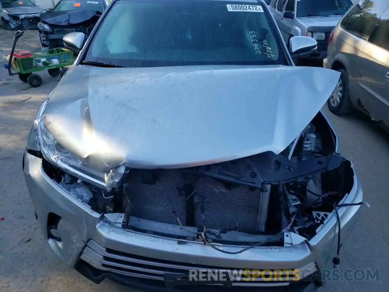 7 Photograph of a damaged car 5TDBZRFH2KS993615 TOYOTA HIGHLANDER 2019