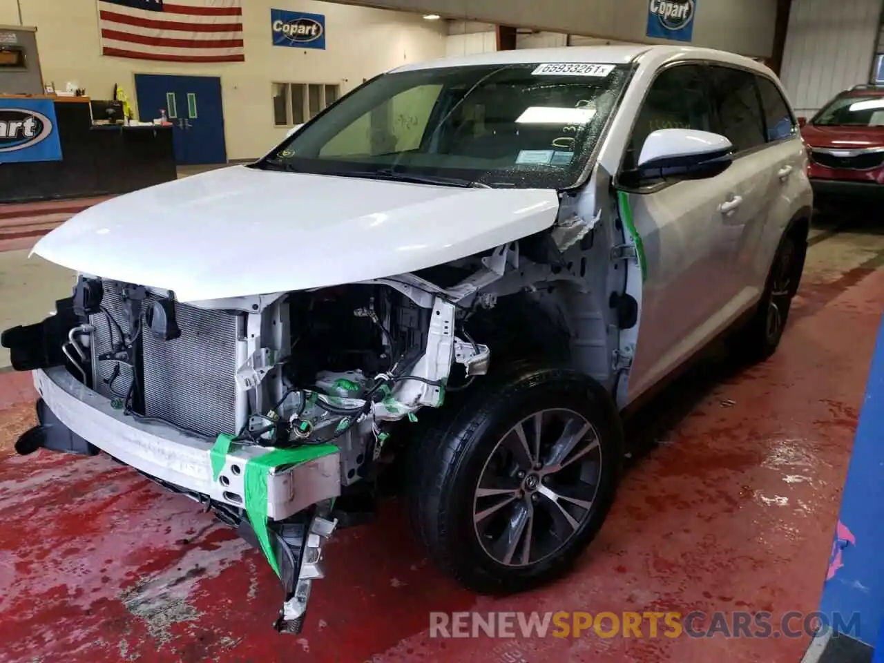 2 Photograph of a damaged car 5TDBZRFH3KS705004 TOYOTA HIGHLANDER 2019