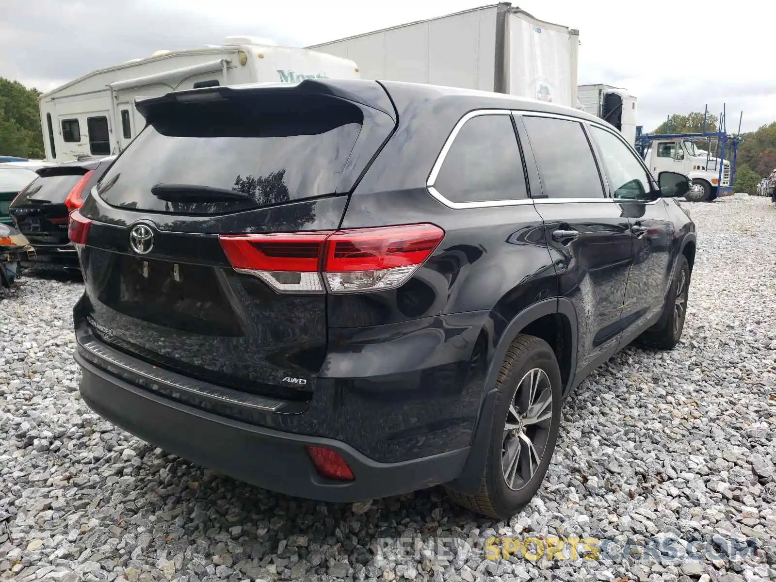 4 Фотография поврежденного автомобиля 5TDBZRFH3KS719937 TOYOTA HIGHLANDER 2019