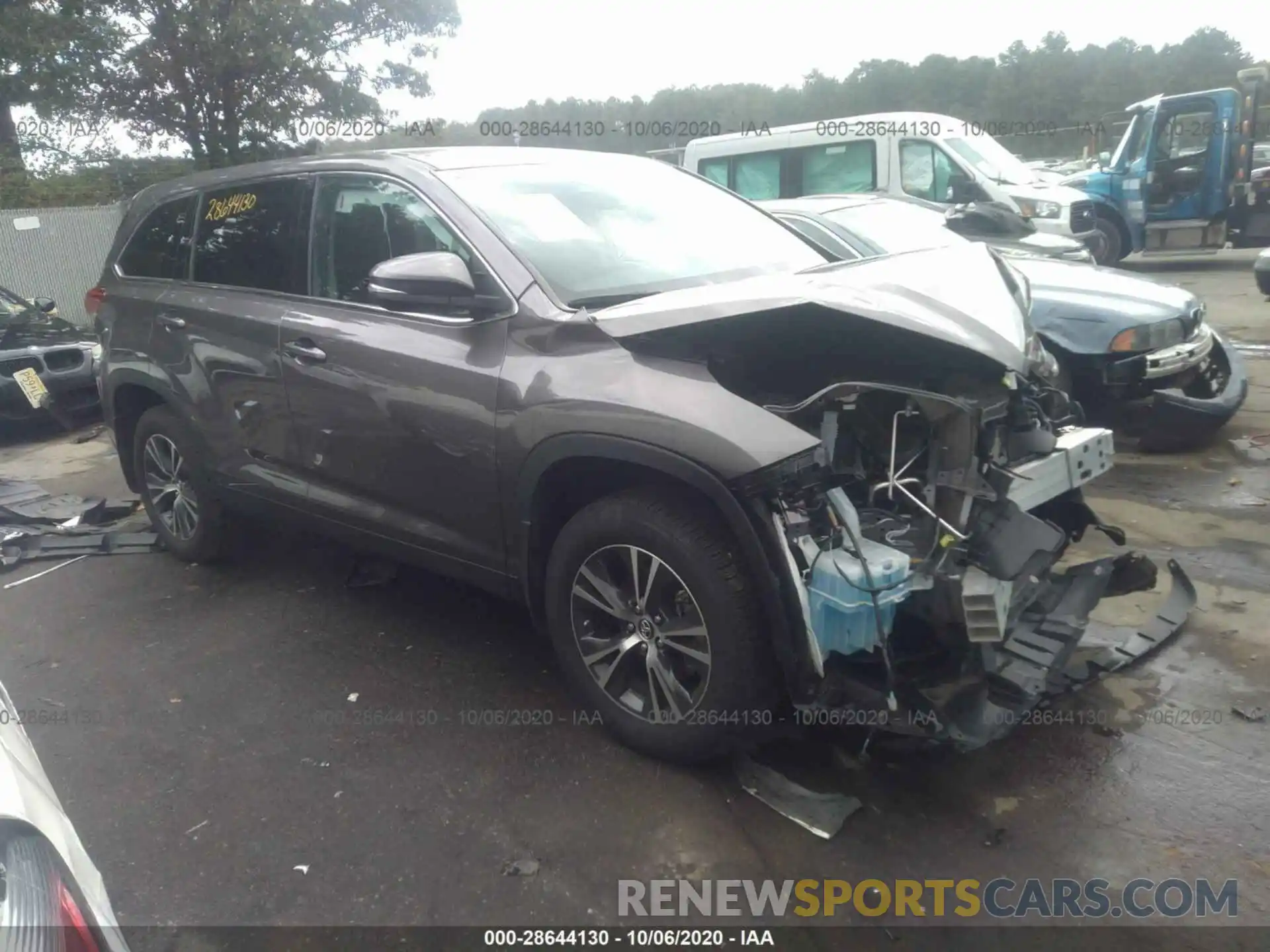 1 Photograph of a damaged car 5TDBZRFH3KS971526 TOYOTA HIGHLANDER 2019