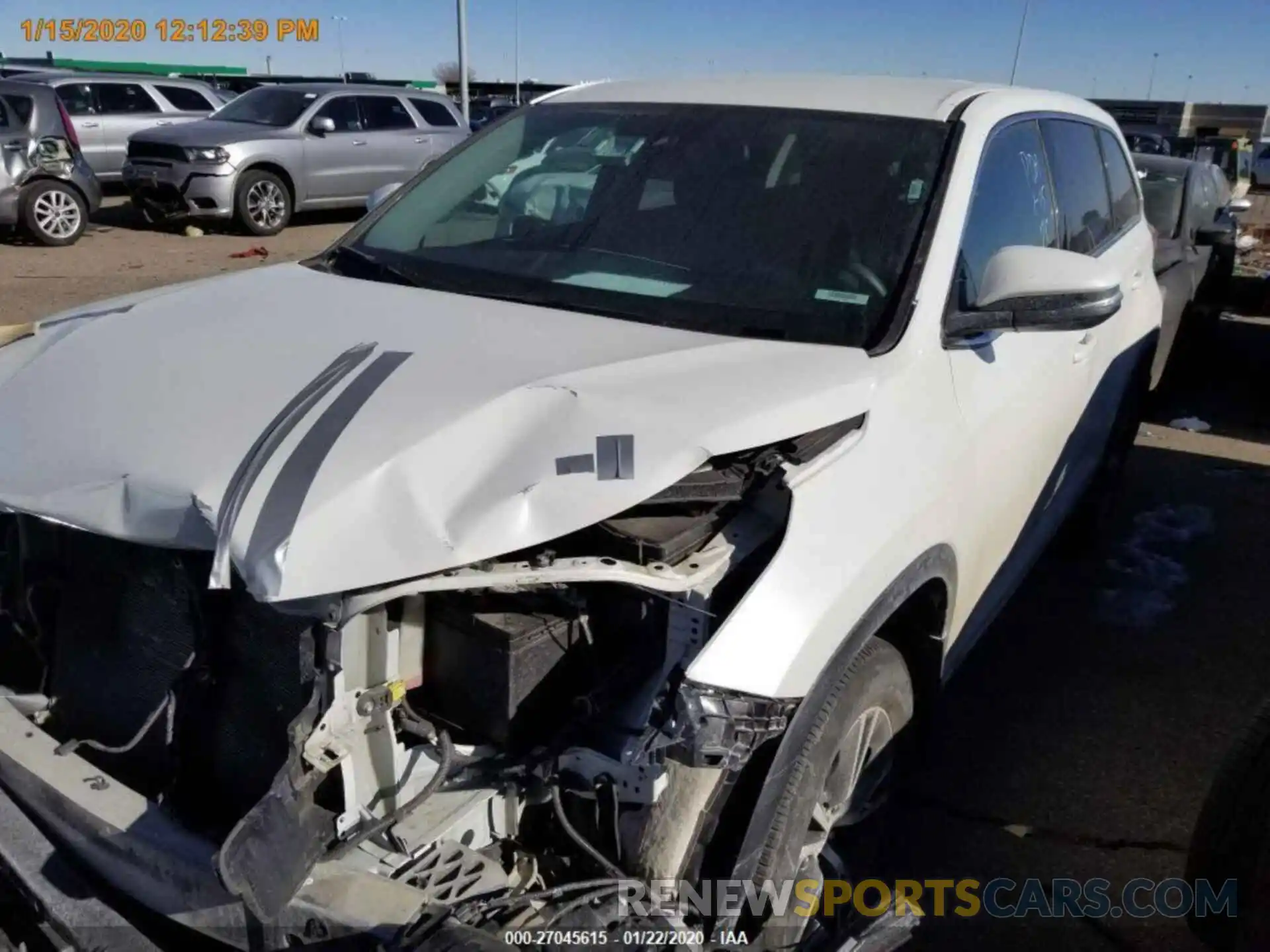 16 Photograph of a damaged car 5TDBZRFH4KS944951 TOYOTA HIGHLANDER 2019